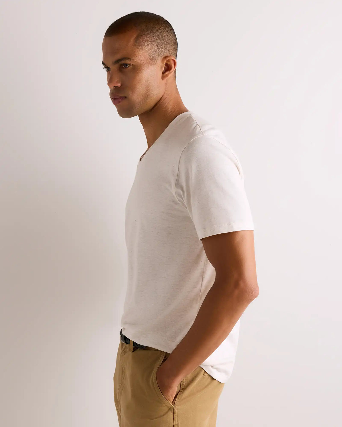 100% Pima Cotton Luxe Touch V-Neck Tee