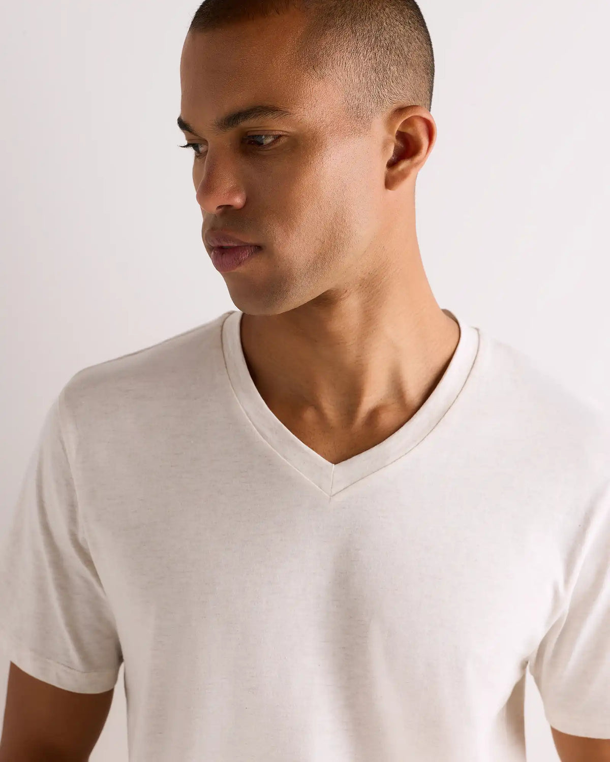 100% Pima Cotton Luxe Touch V-Neck Tee