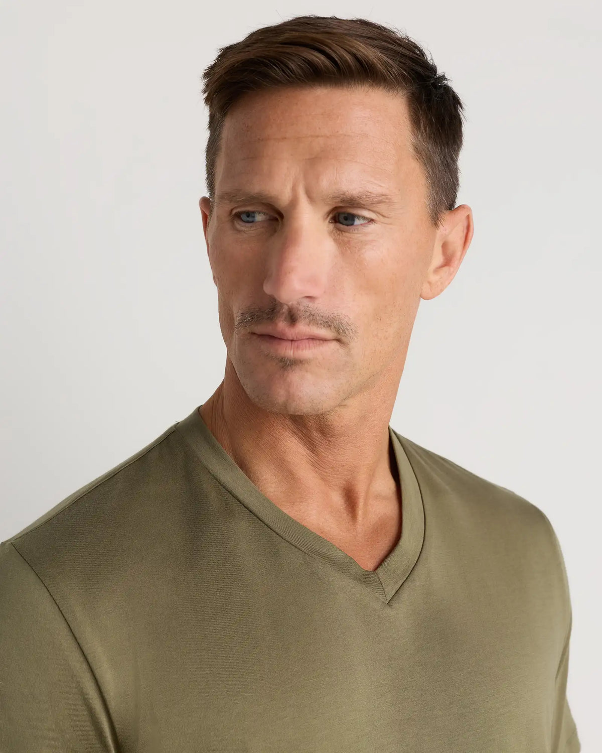 100% Pima Cotton Luxe Touch V-Neck Tee