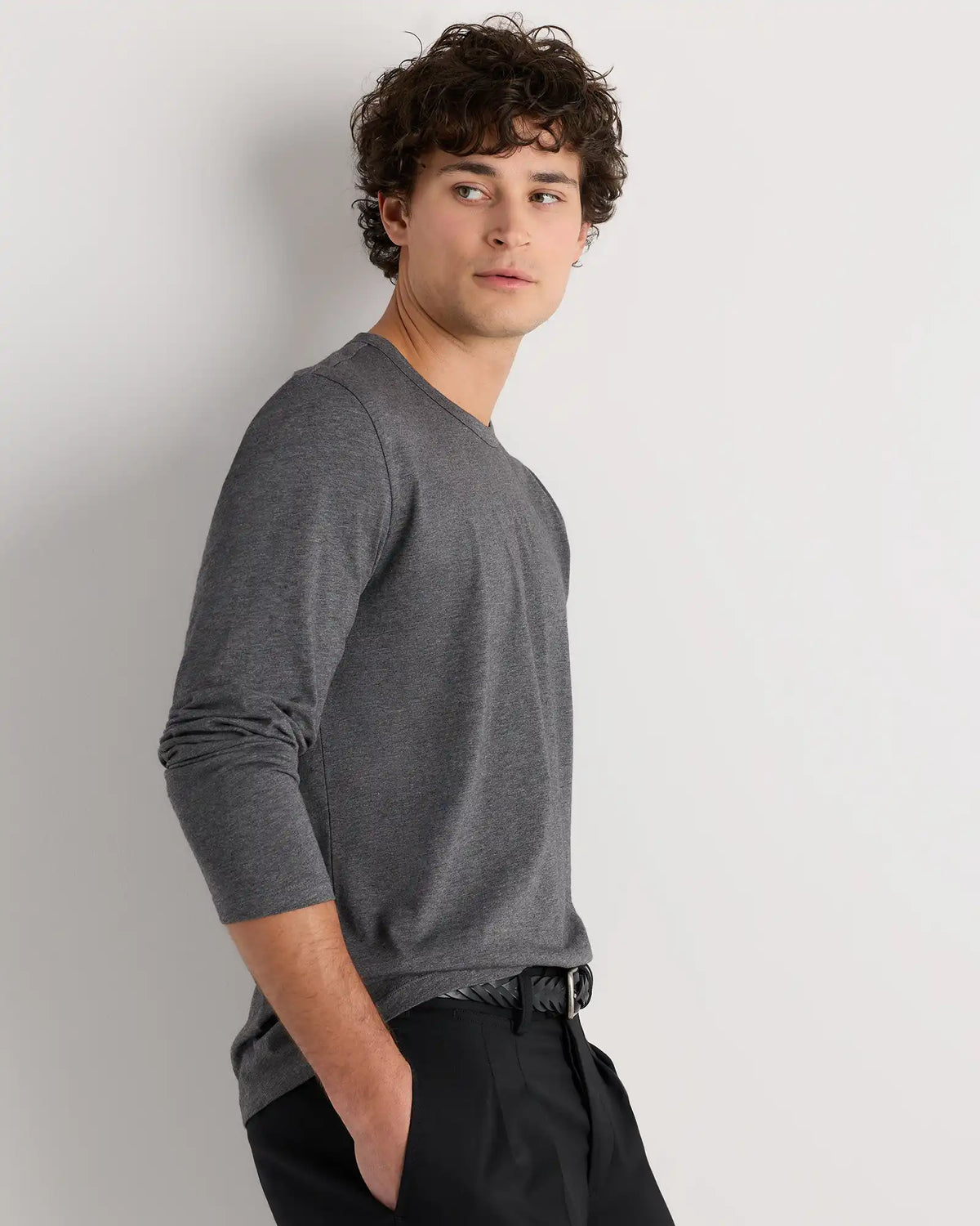 100% Pima Cotton Luxe Touch Long Sleeve Tee