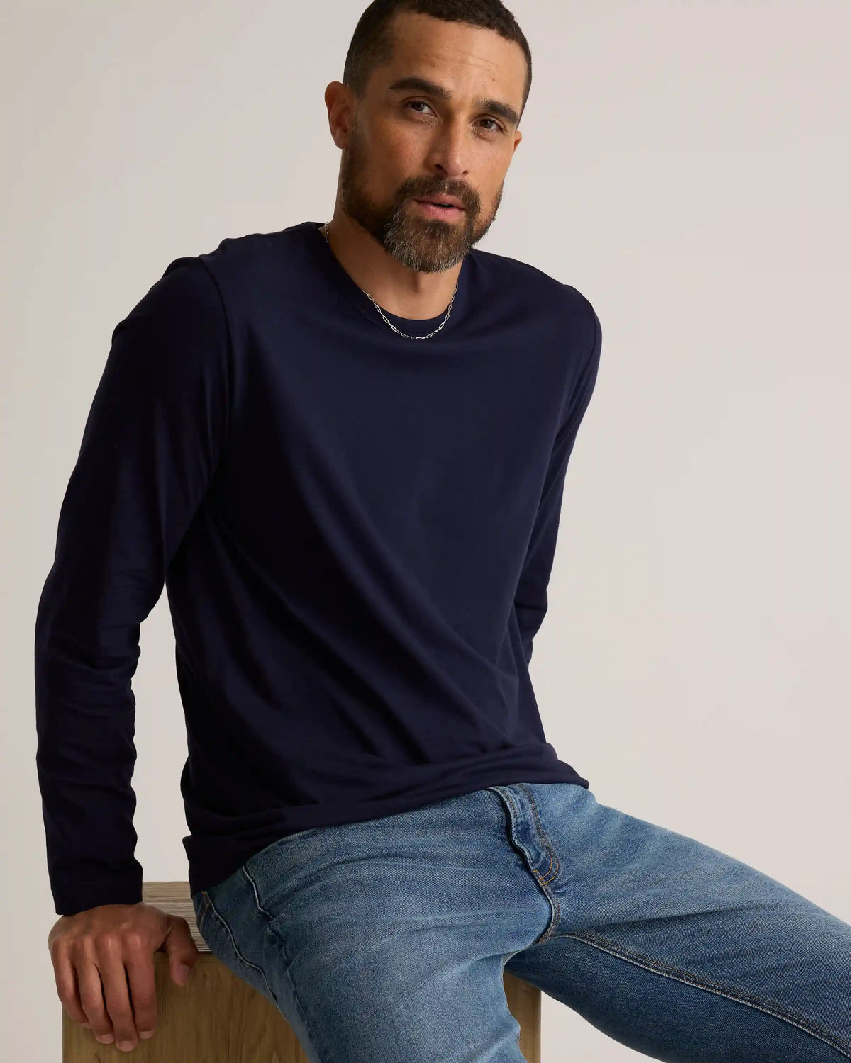 100% Pima Cotton Luxe Touch Long Sleeve Tee