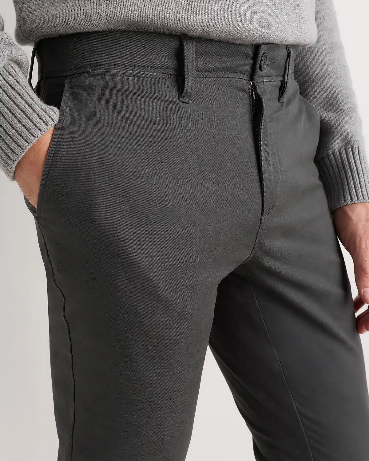 Organic Cotton Stretch Chino Pants - Slim