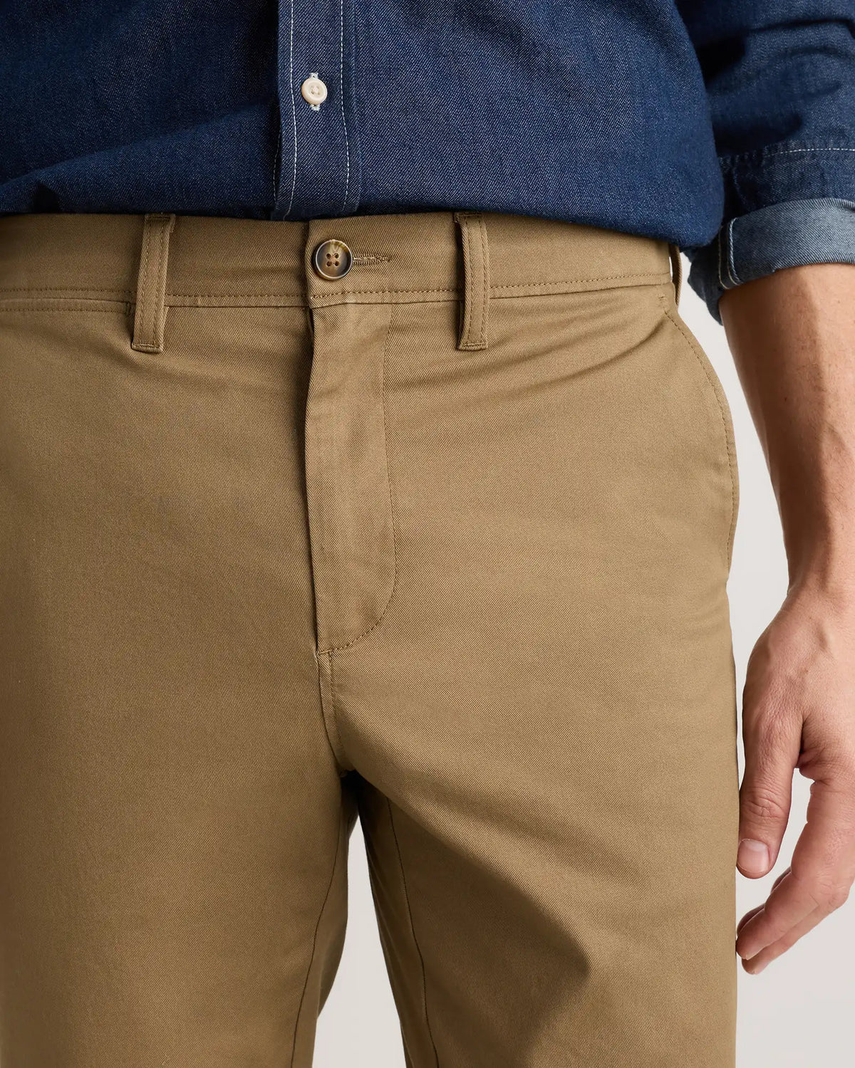 Organic Cotton Stretch Chino Pants - Straight