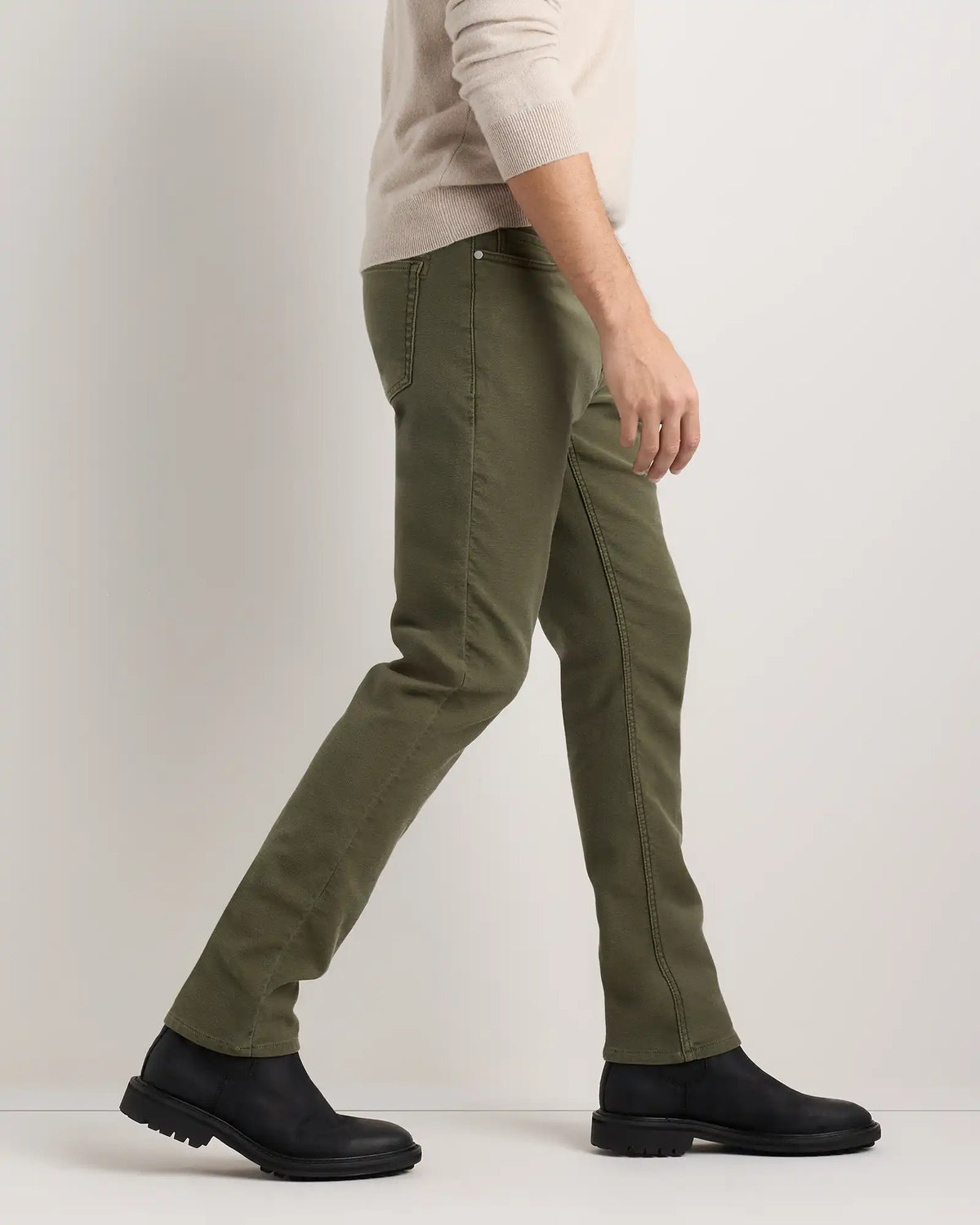 French Terry 5-Pocket Pants - Slim