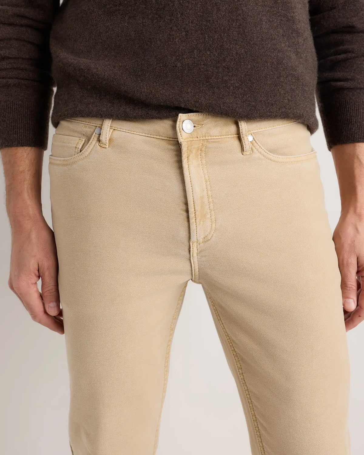 French Terry 5-Pocket Pants - Slim