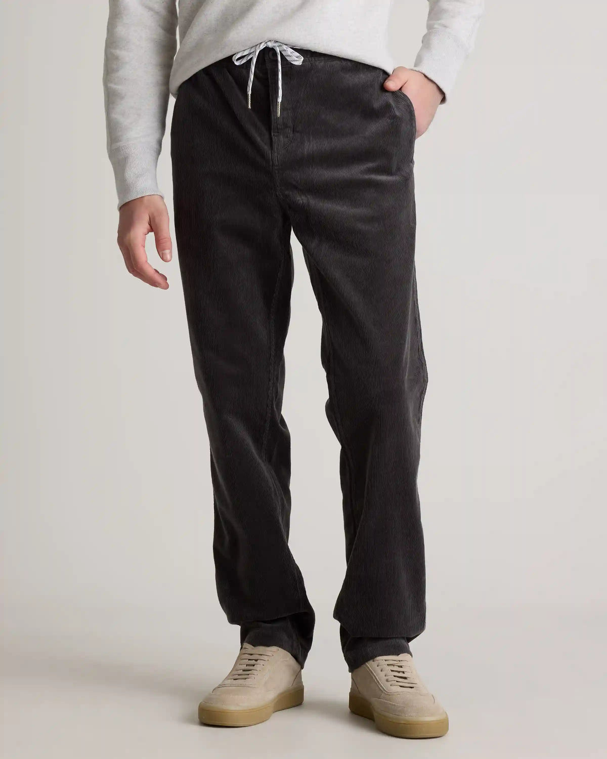 Organic Stretch Corduroy Drawstring Trousers