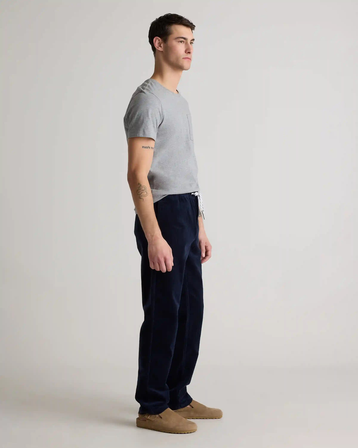 Organic Stretch Corduroy Drawstring Trousers