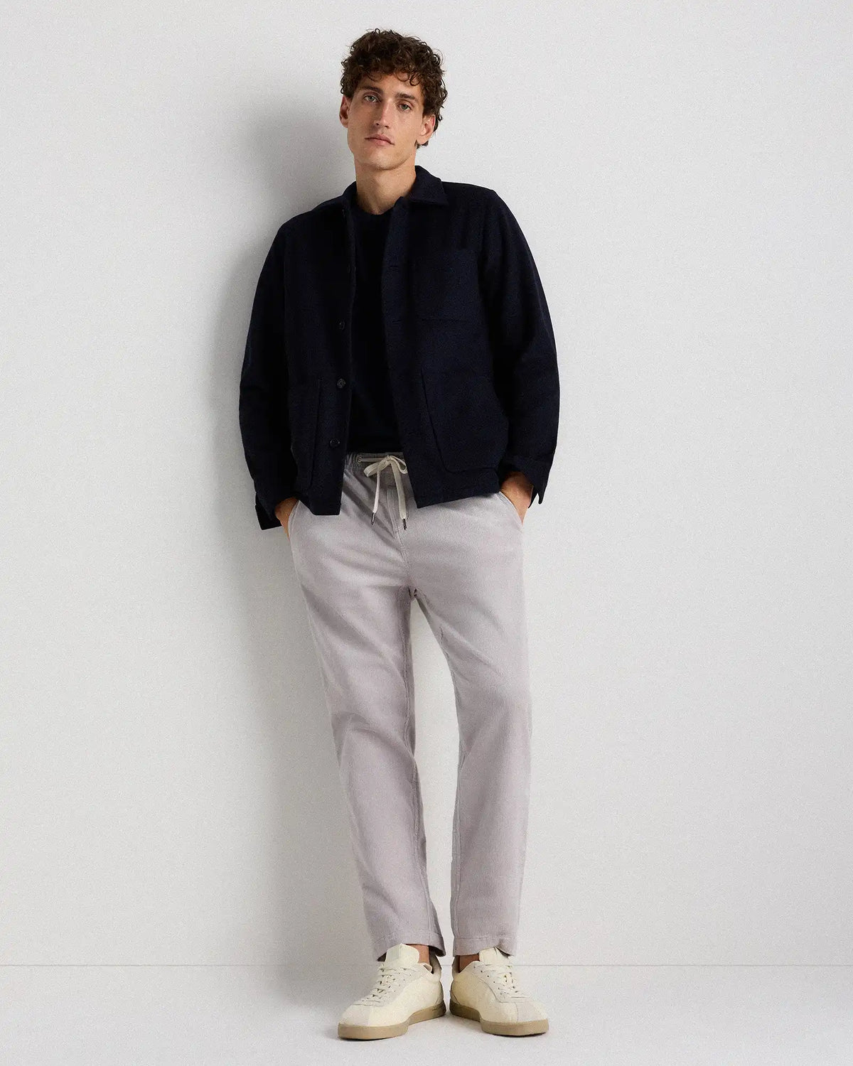 Organic Stretch Corduroy Drawstring Trousers