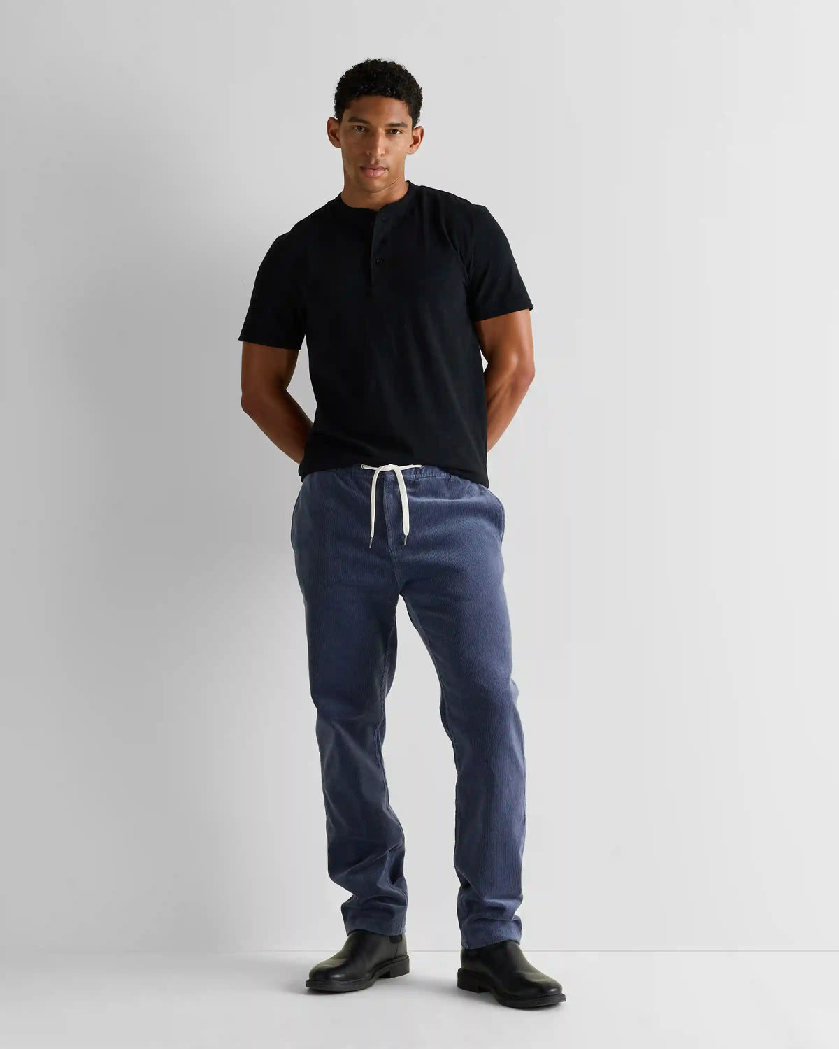 Organic Stretch Corduroy Drawstring Trousers