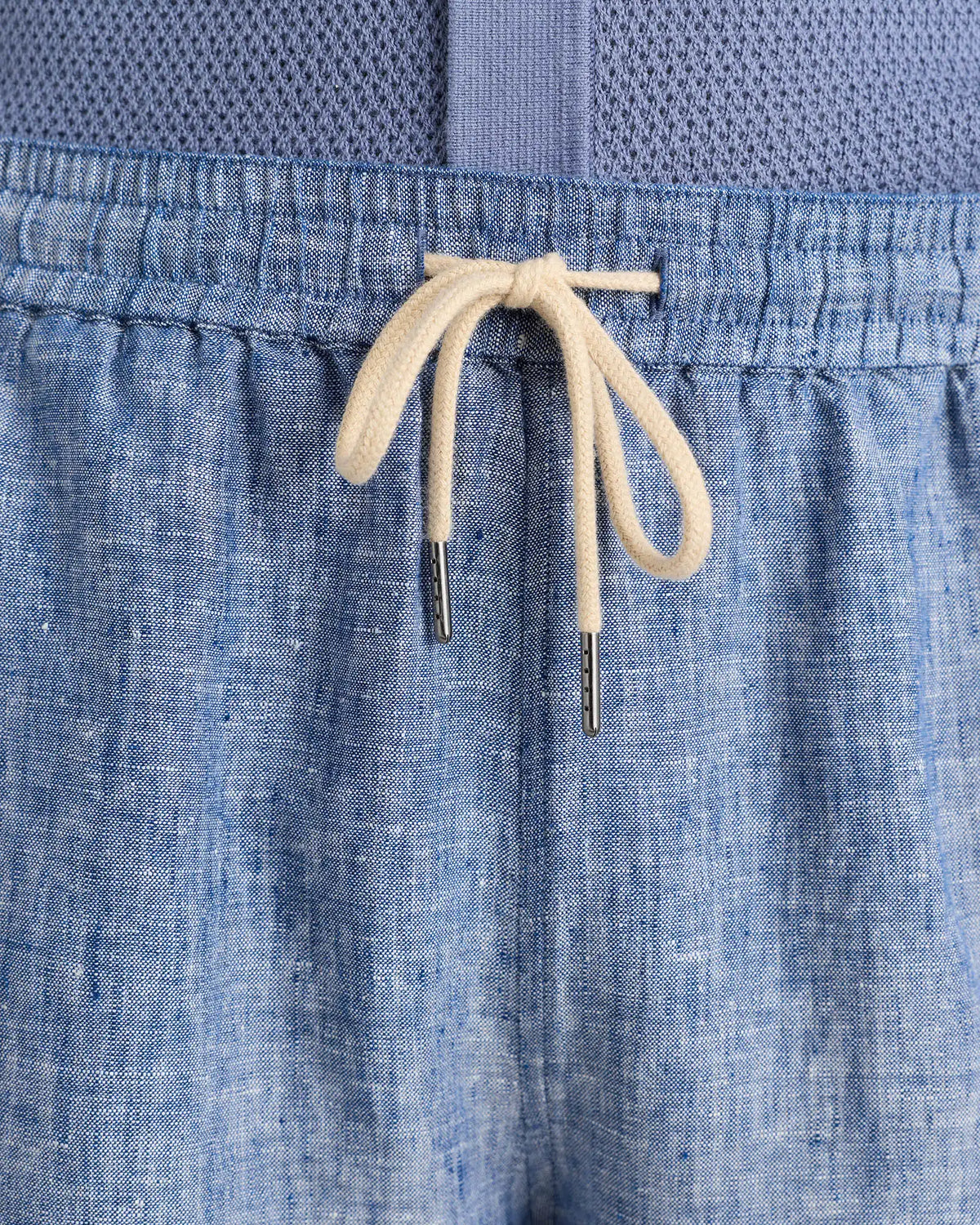100% European Linen Drawstring Beach Shorts - 7"