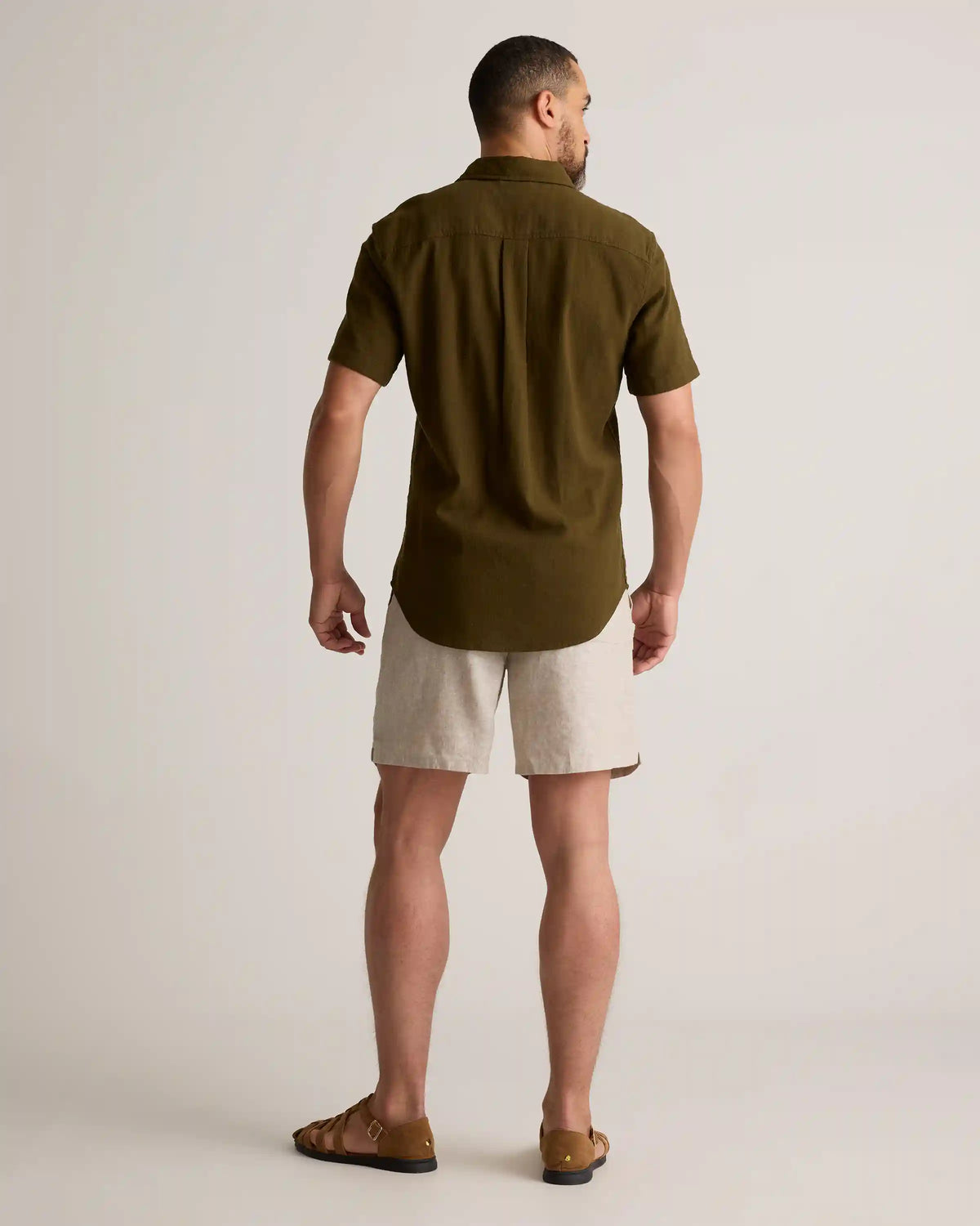 100% European Linen Drawstring Beach Shorts - 7"
