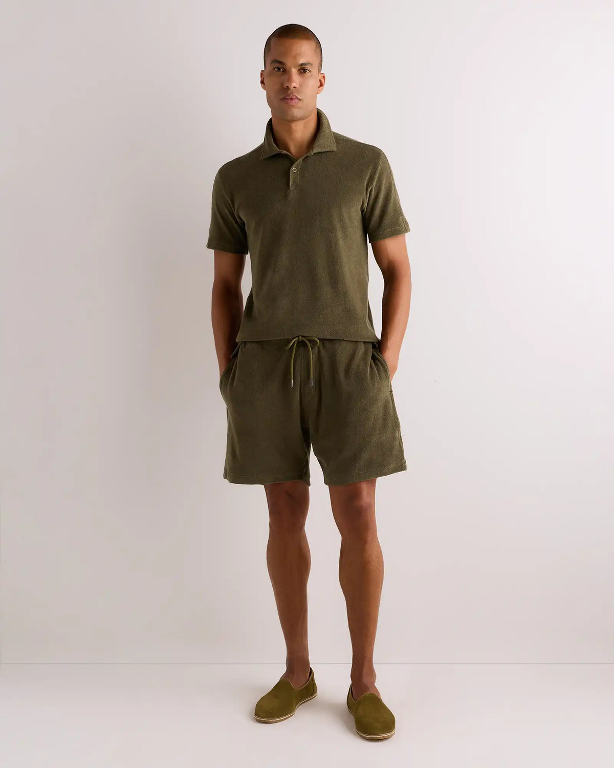 100% Organic Cotton Terry Towel Shorts - 6.5"