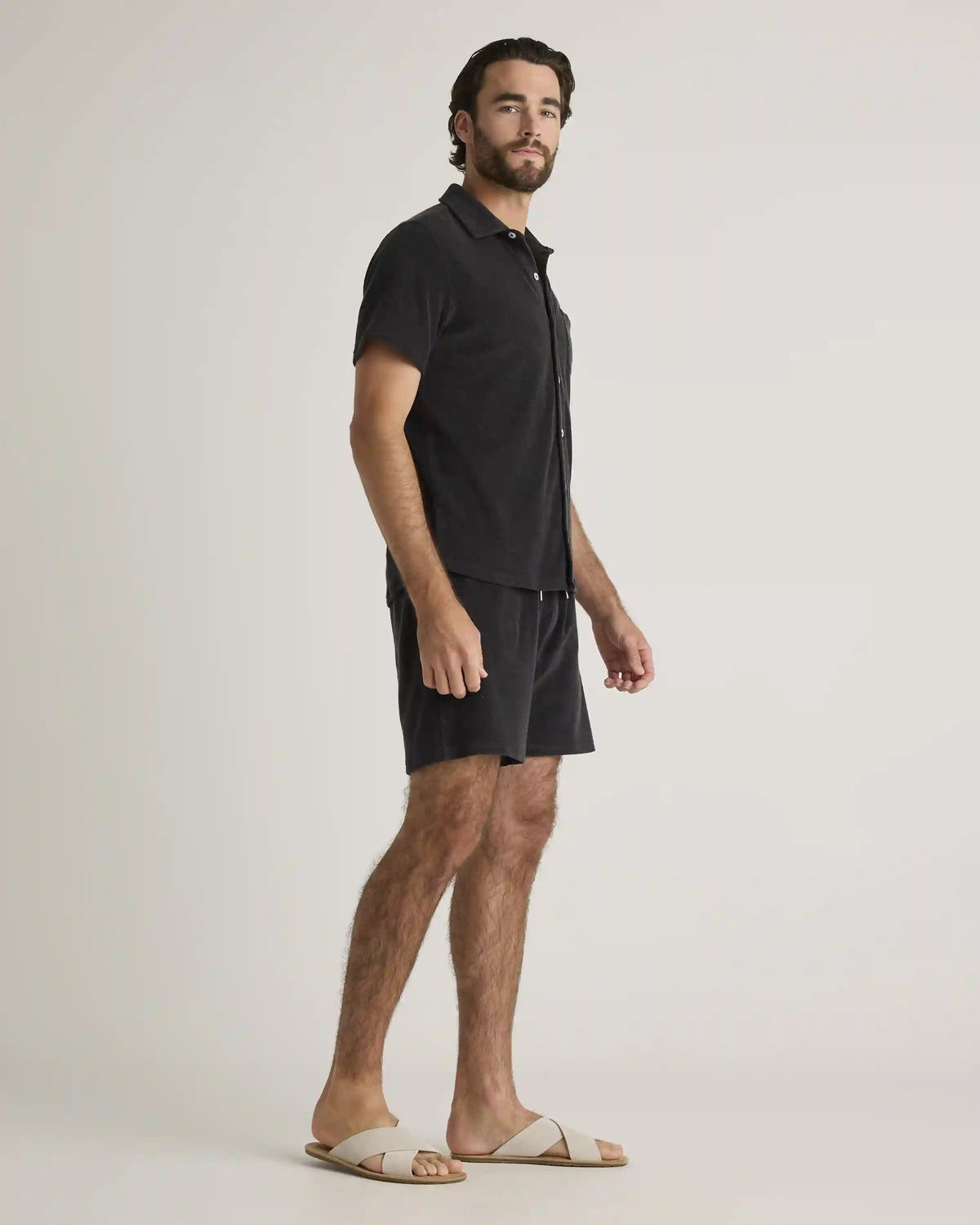 100% Organic Cotton Terry Towel Shorts - 6.5"