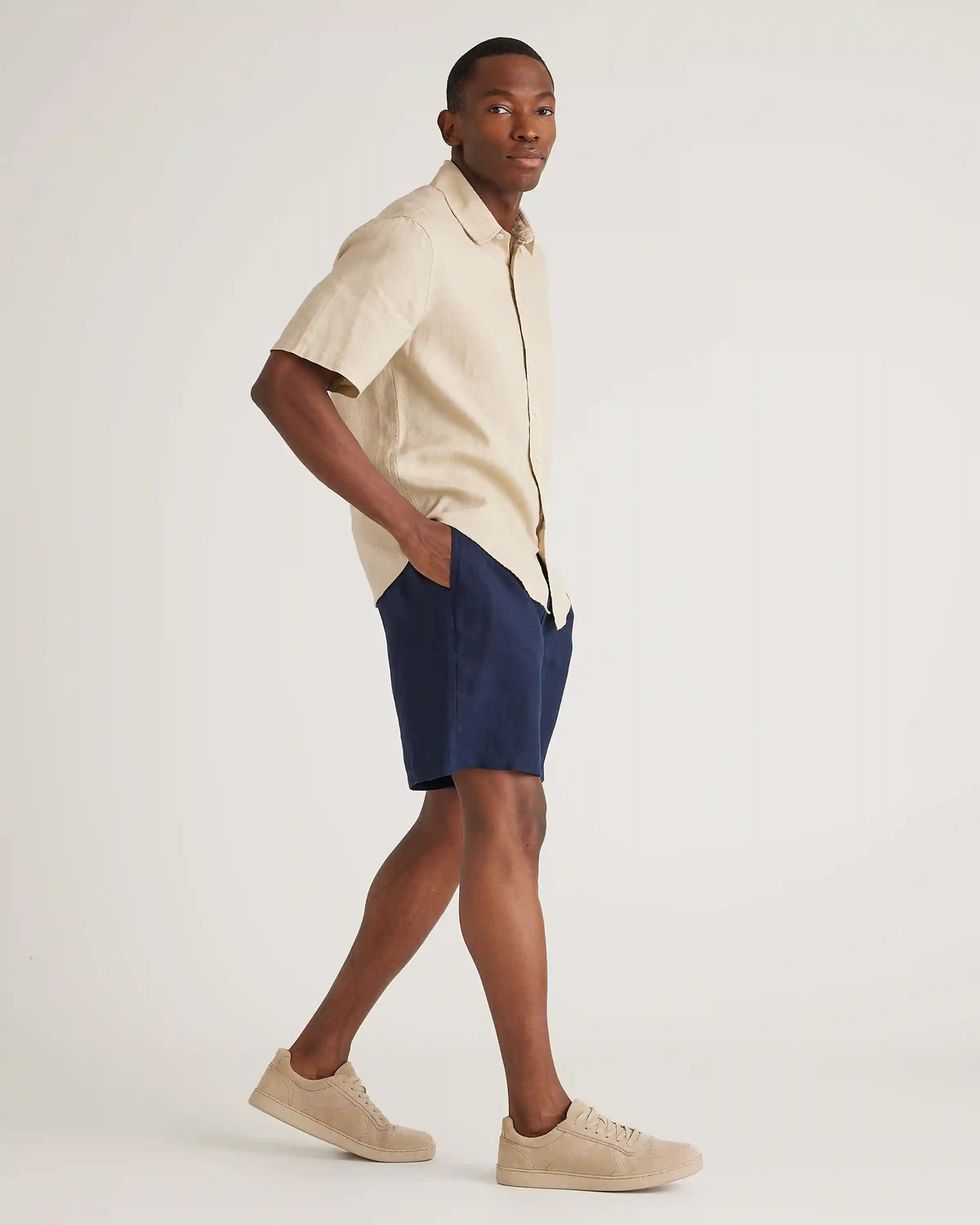 100% European Linen Shorts - 8"