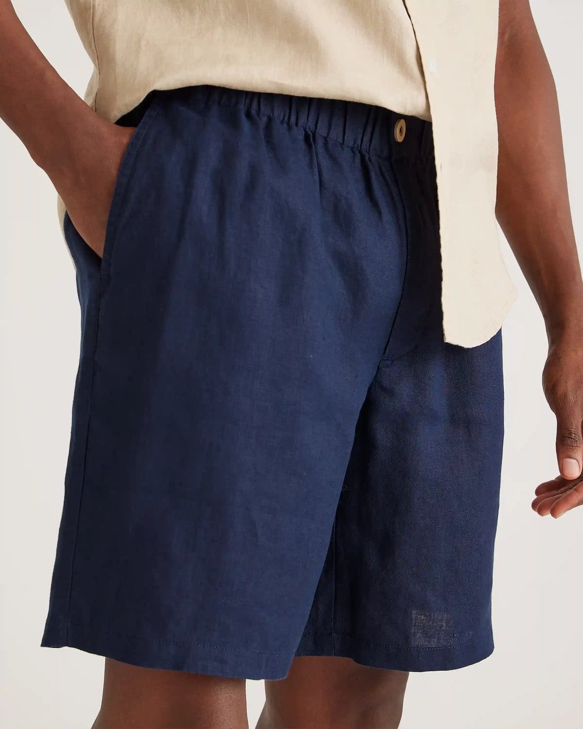 100% European Linen Shorts - 8"