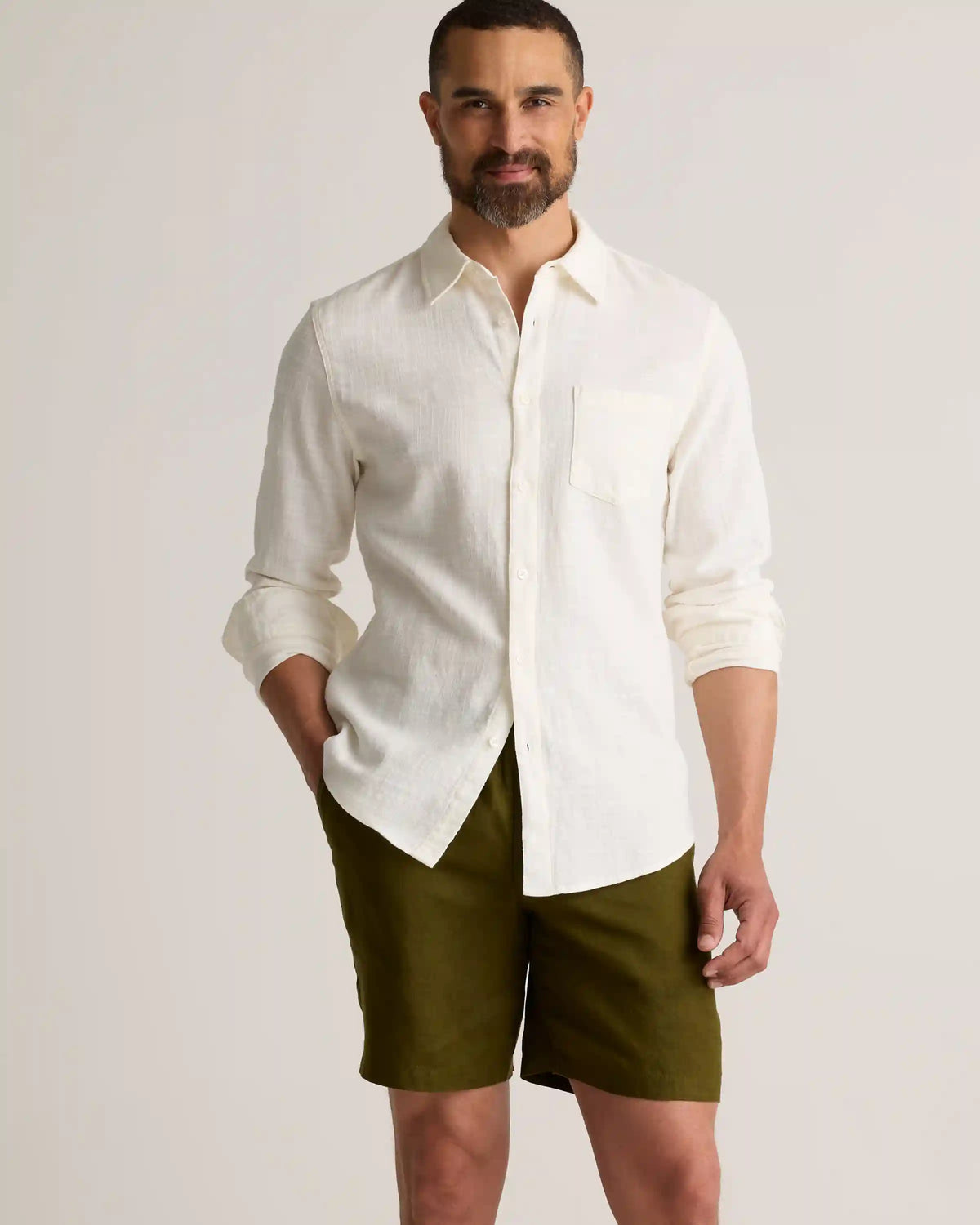 100% European Linen Shorts - 8"