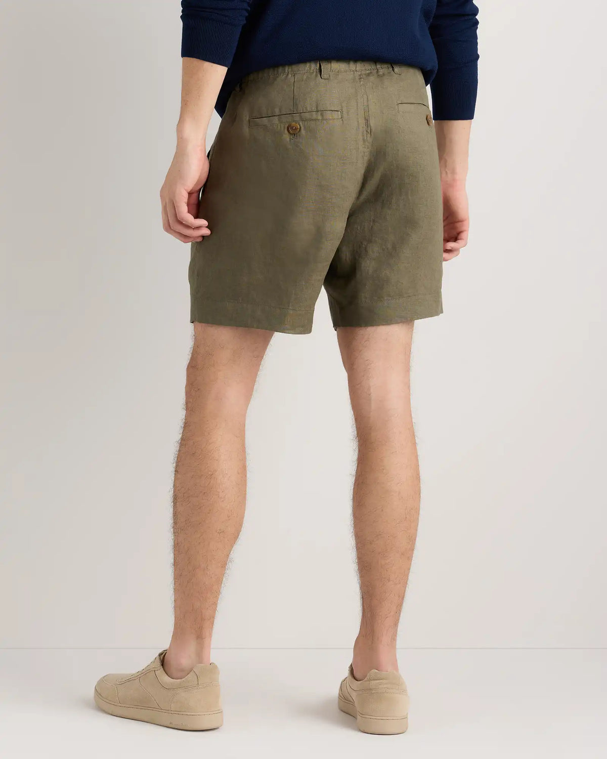 100% European Linen Trouser Shorts - 7"