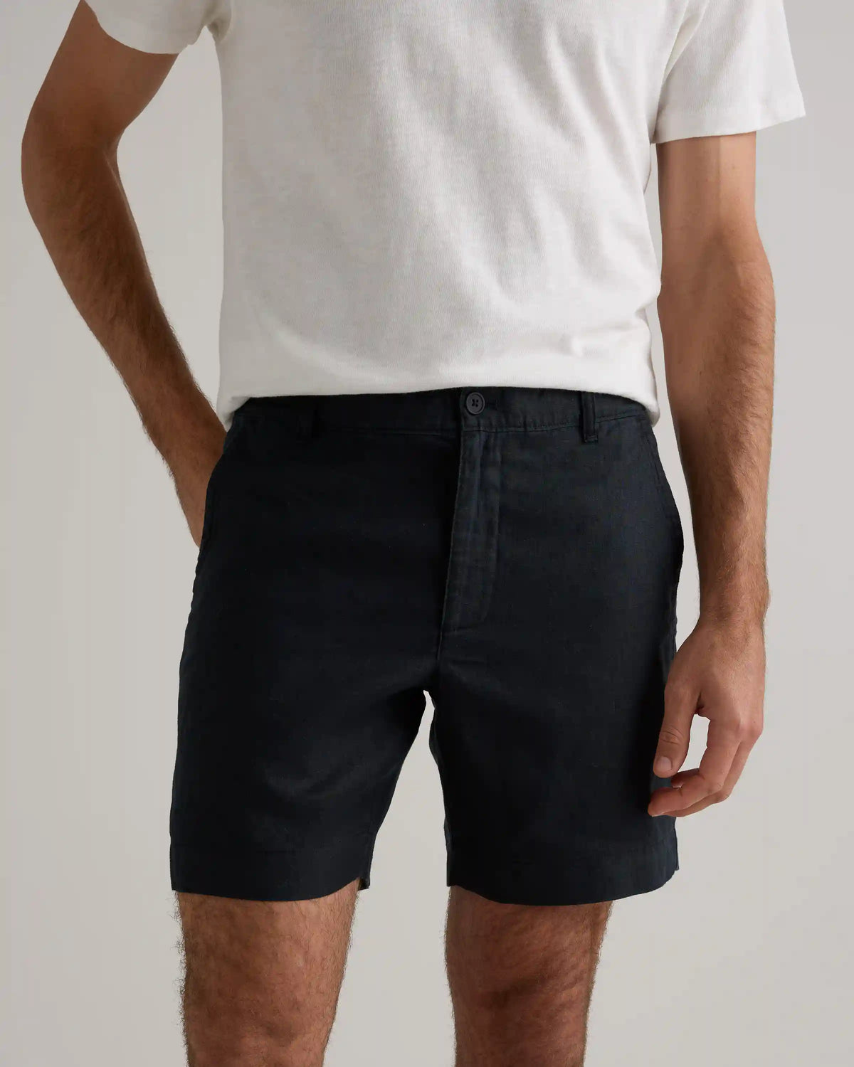 100% European Linen Trouser Shorts - 7"