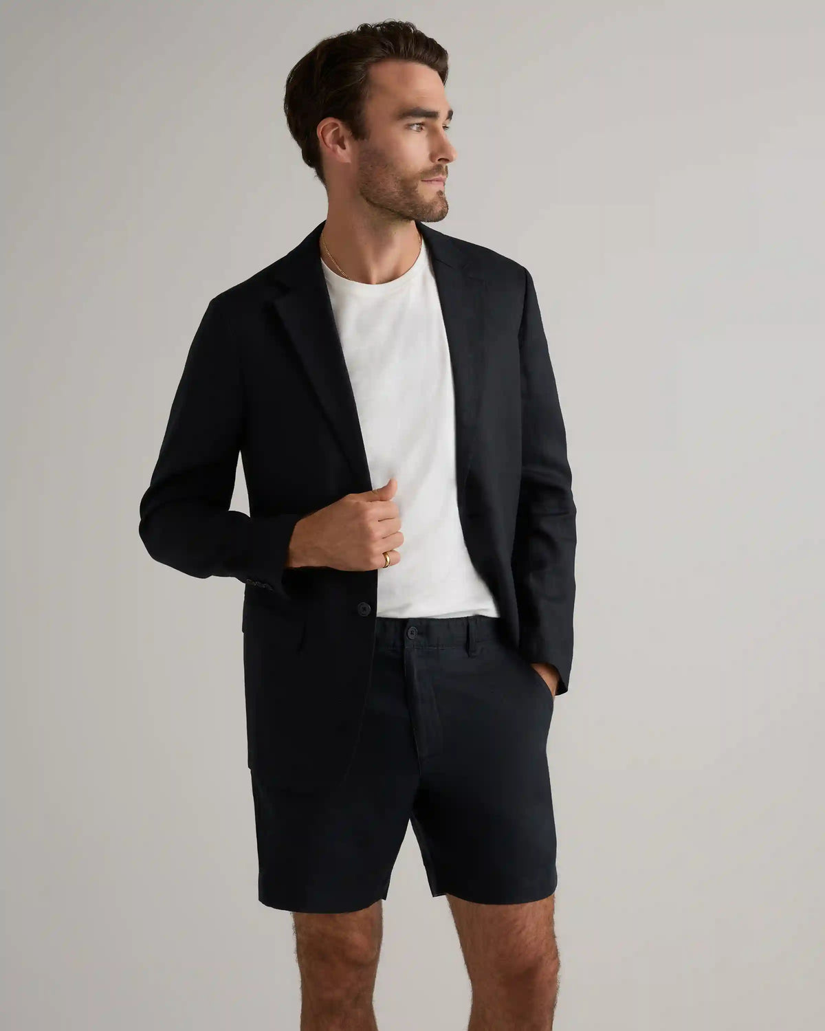 100% European Linen Trouser Shorts - 7"
