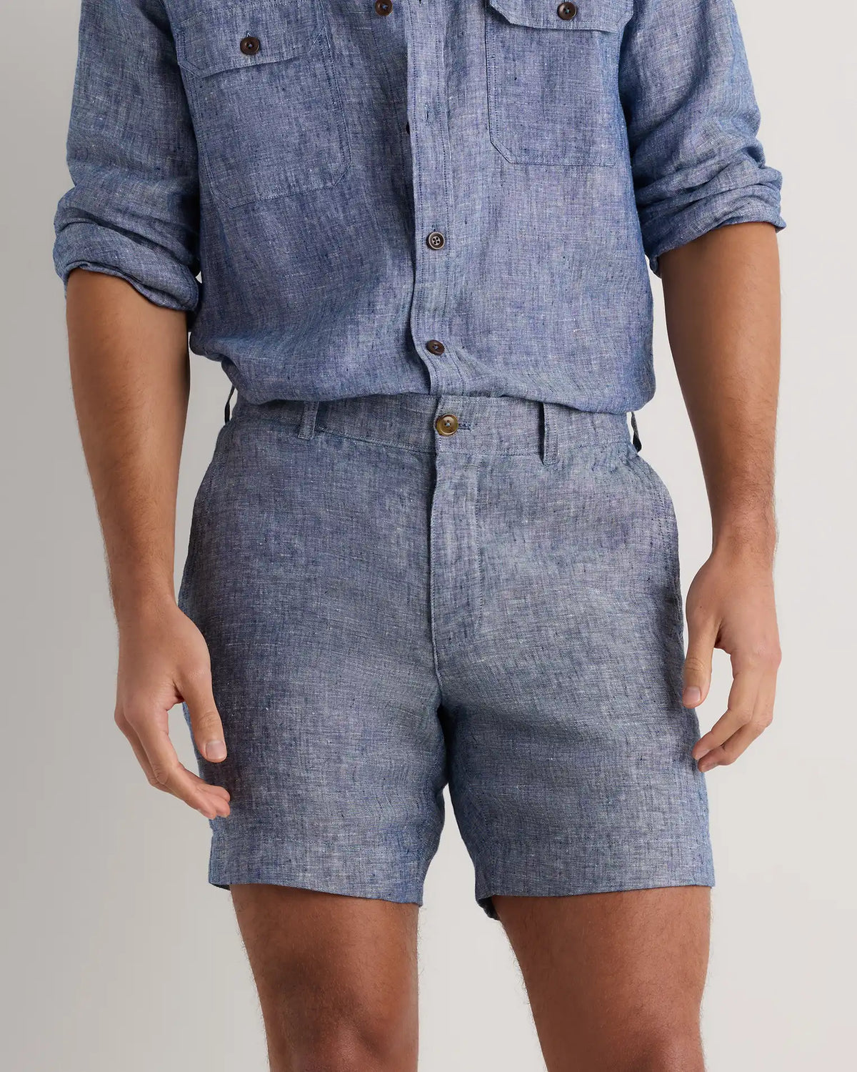 100% European Linen Trouser Shorts - 7"
