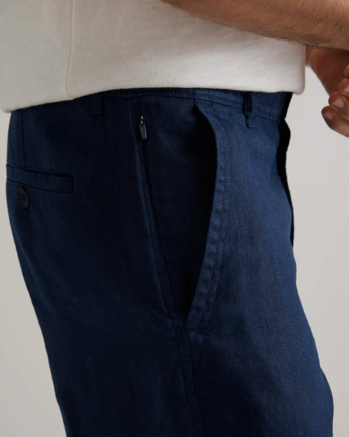 100% European Linen Trouser Shorts - 7"
