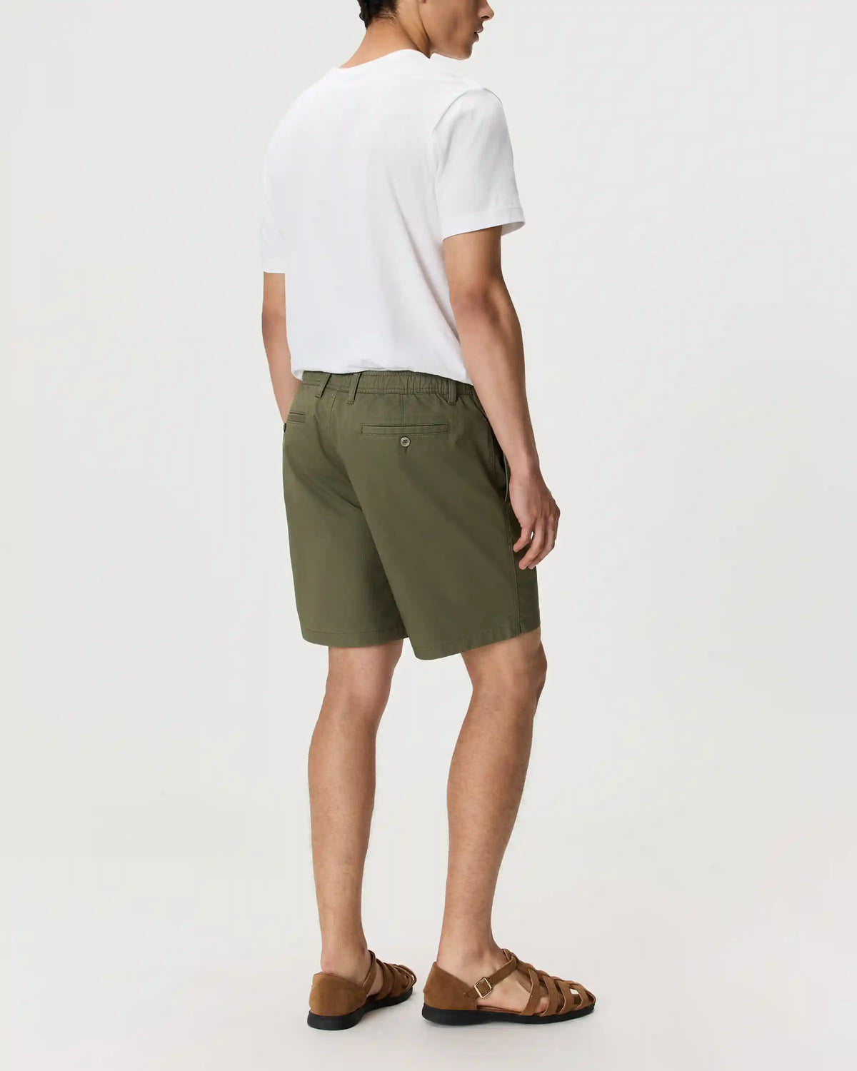 Organic Stretch Cotton Pull On Chino Shorts - 7"