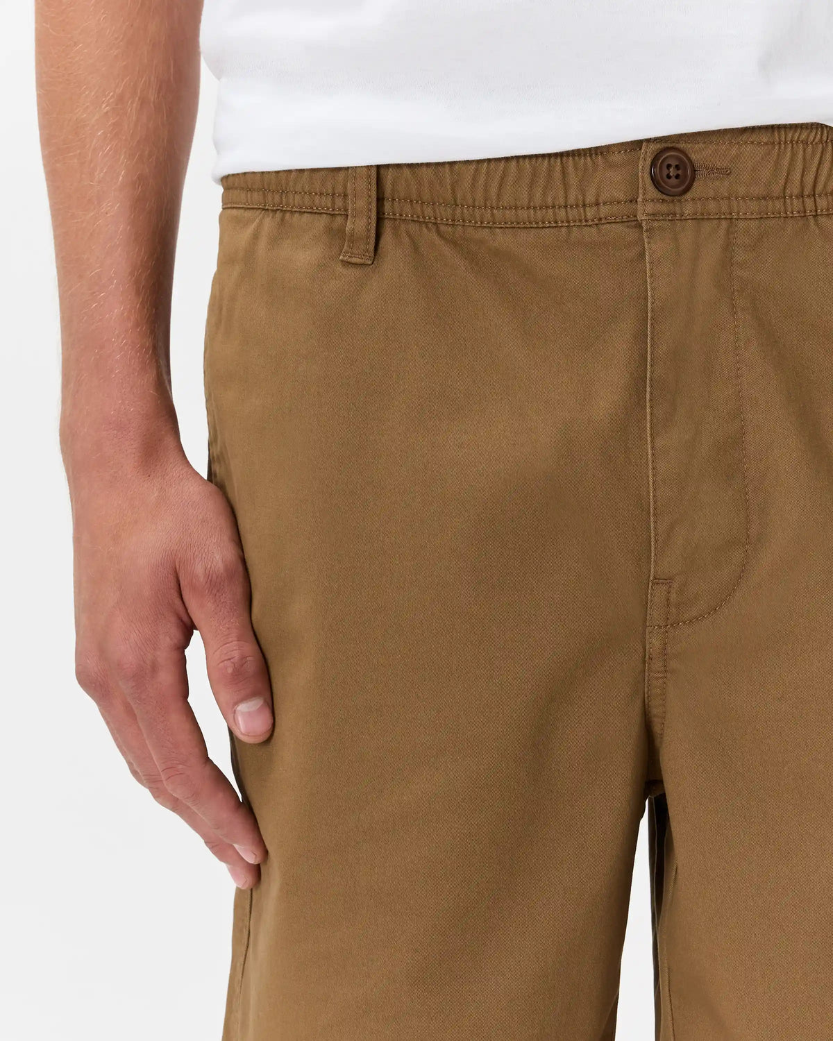 Organic Stretch Cotton Pull On Chino Shorts - 7"