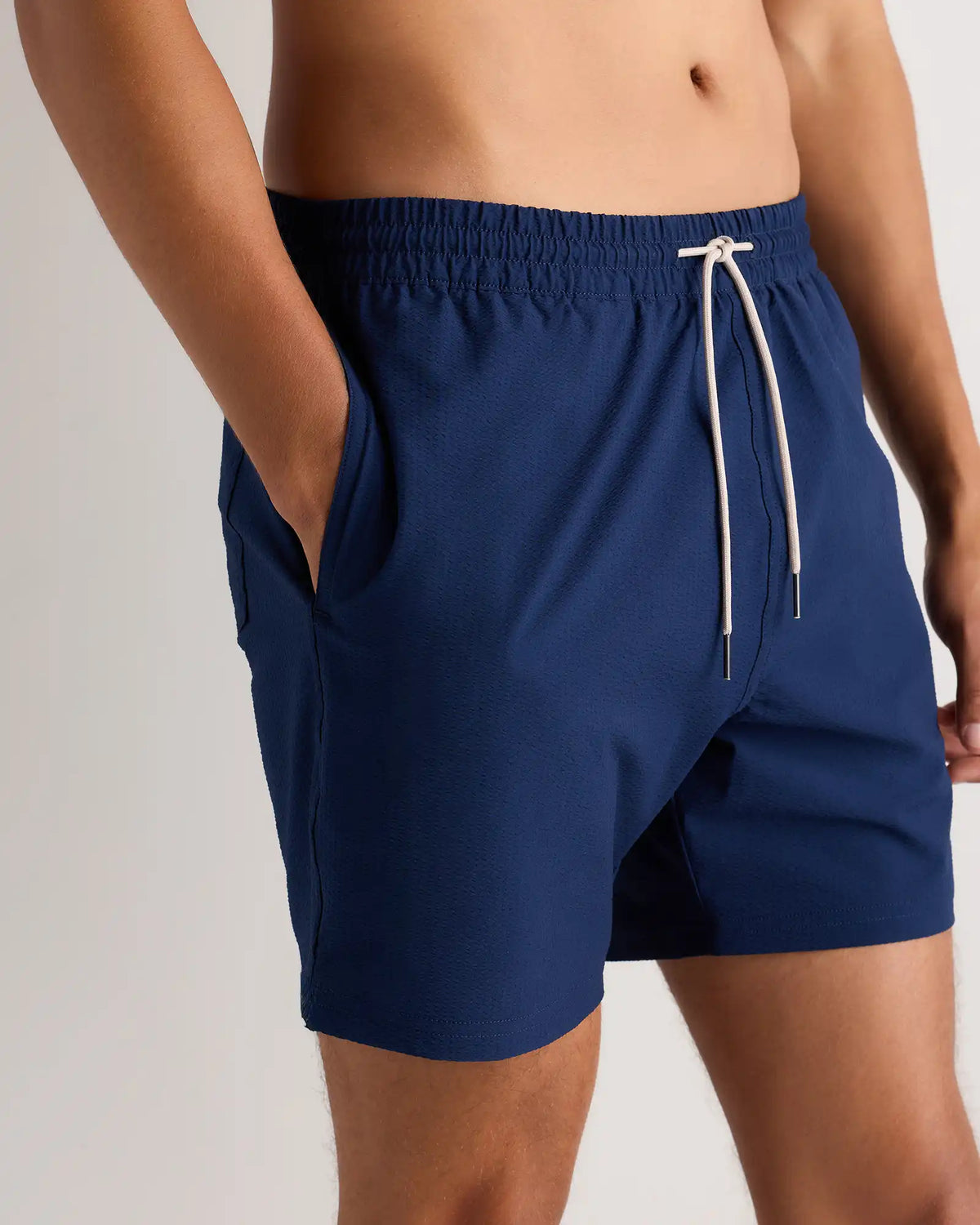 Seersucker Swim Trunks - 5.5"