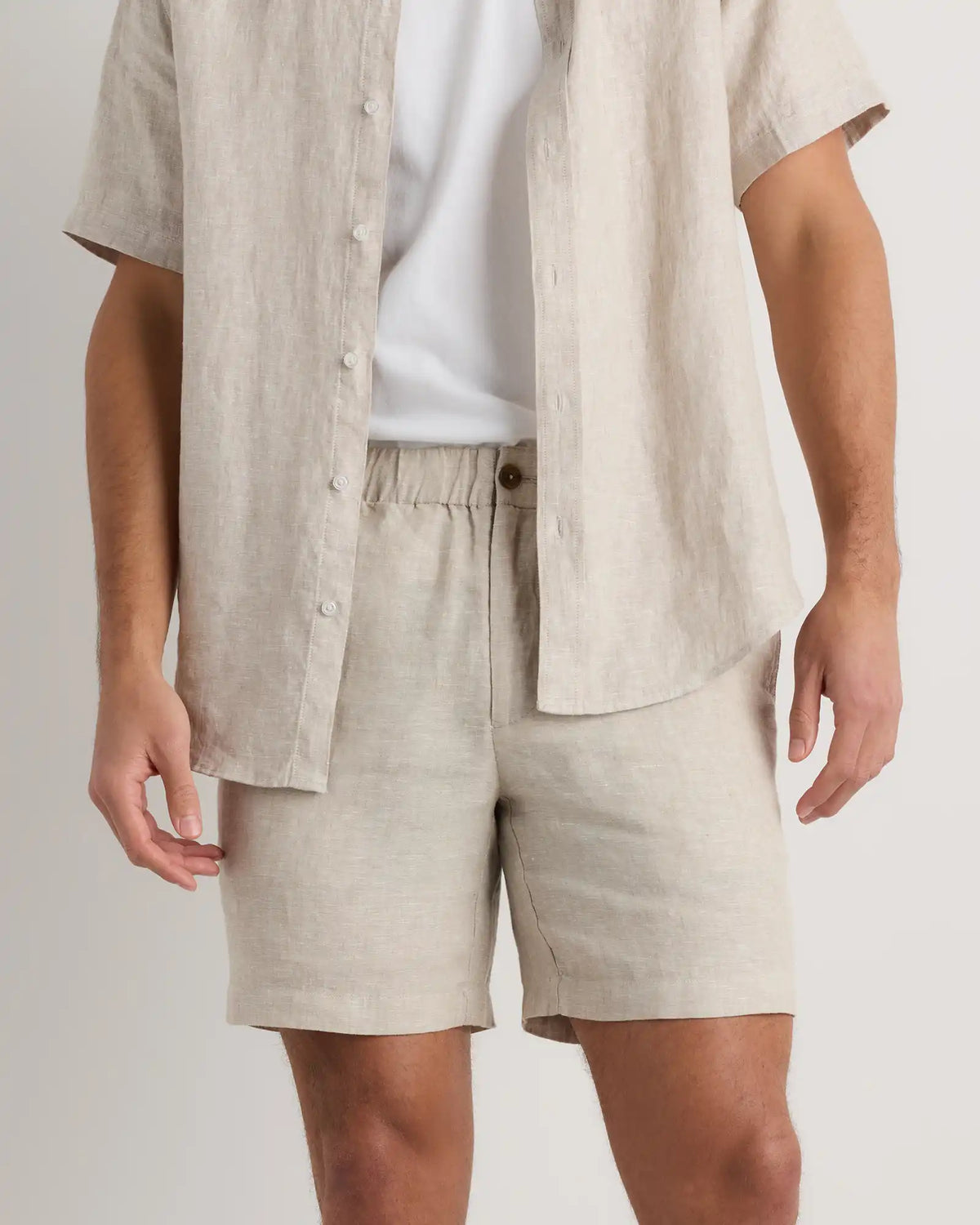 100% European Linen Shorts - 7"