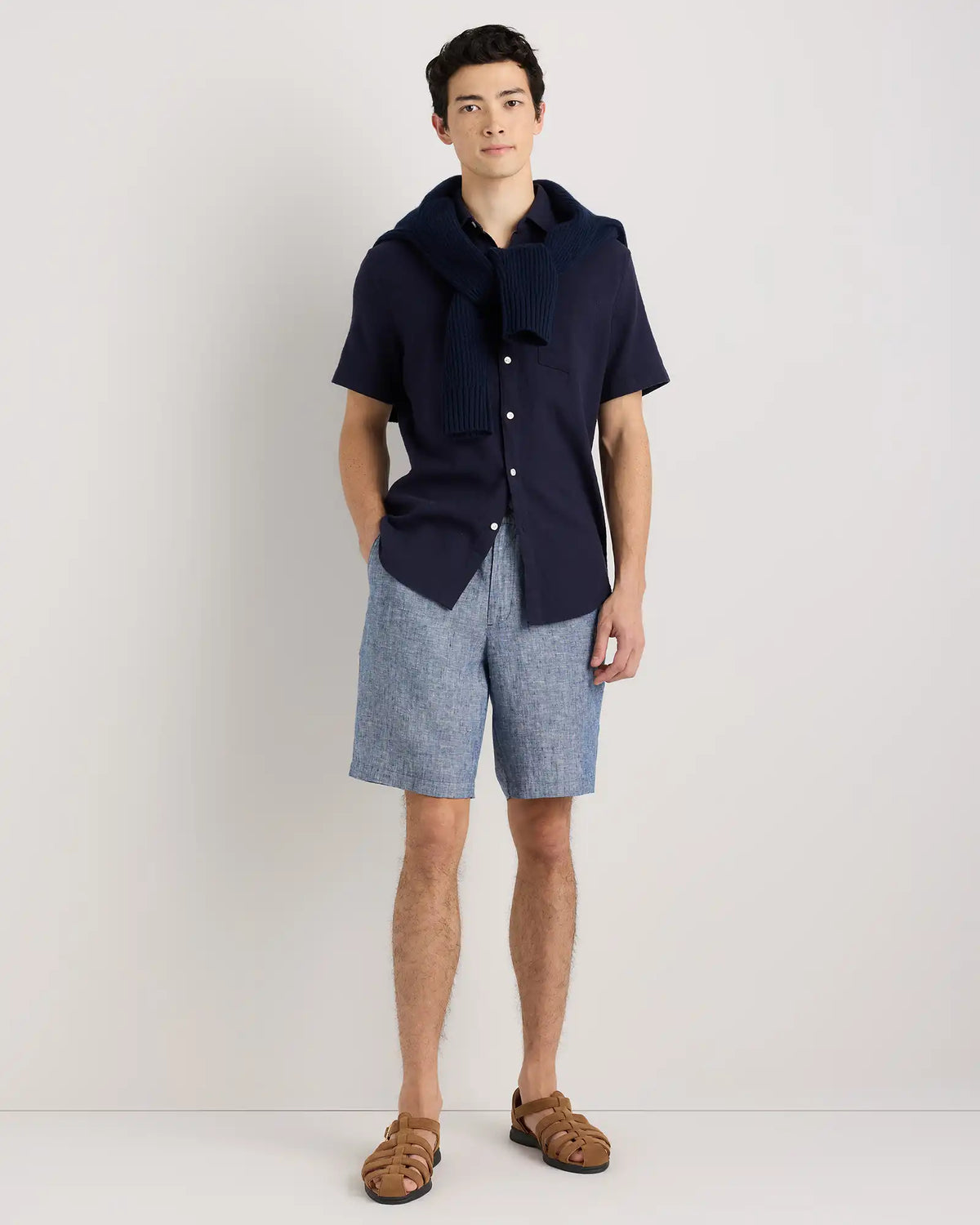 100% European Linen Shorts - 9"