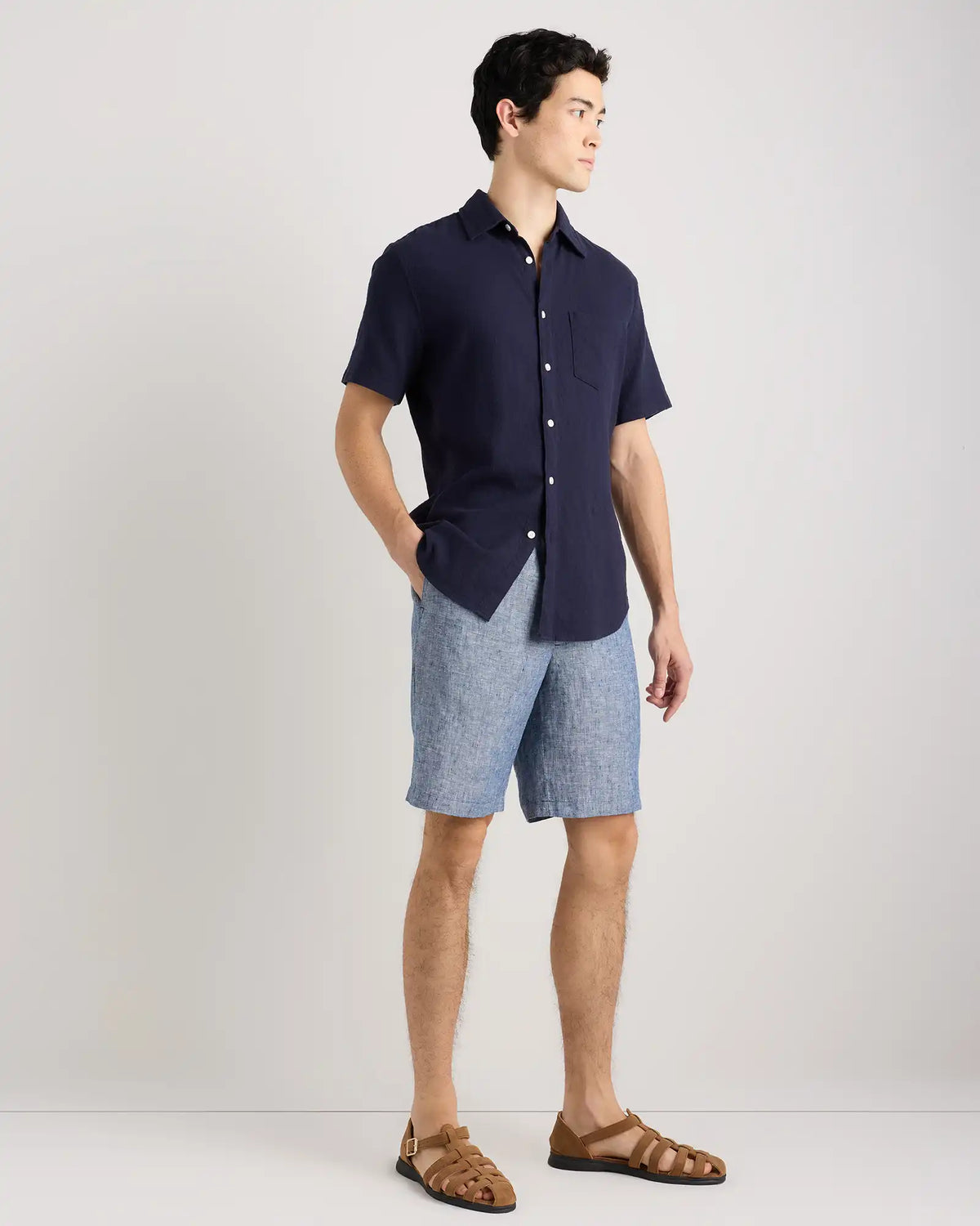 100% European Linen Shorts - 9"