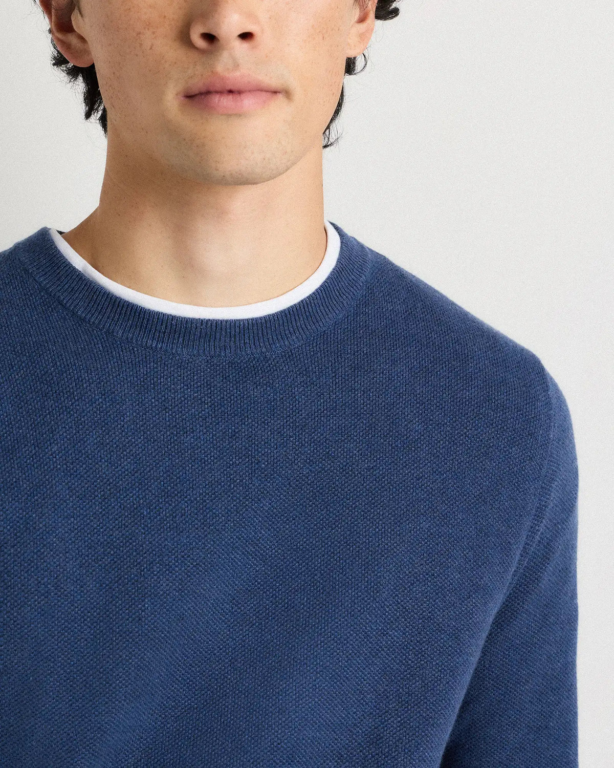 100% Organic Cotton Pique Crewneck Sweater
