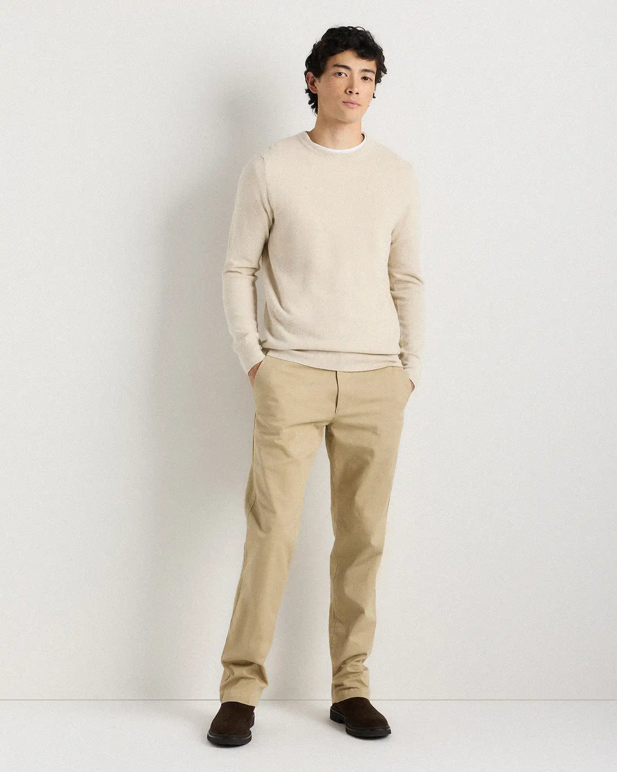 100% Organic Cotton Pique Crewneck Sweater
