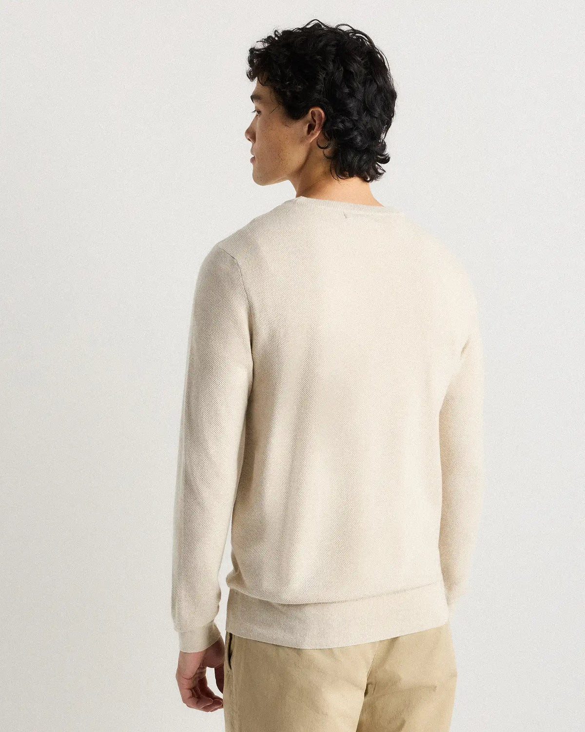 100% Organic Cotton Pique Crewneck Sweater