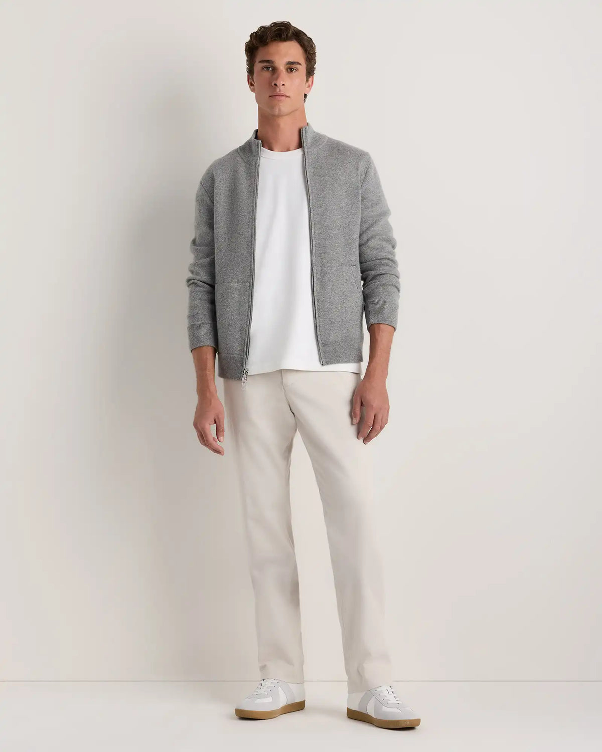 100% Reversible Cashmere Full Zip Sweater