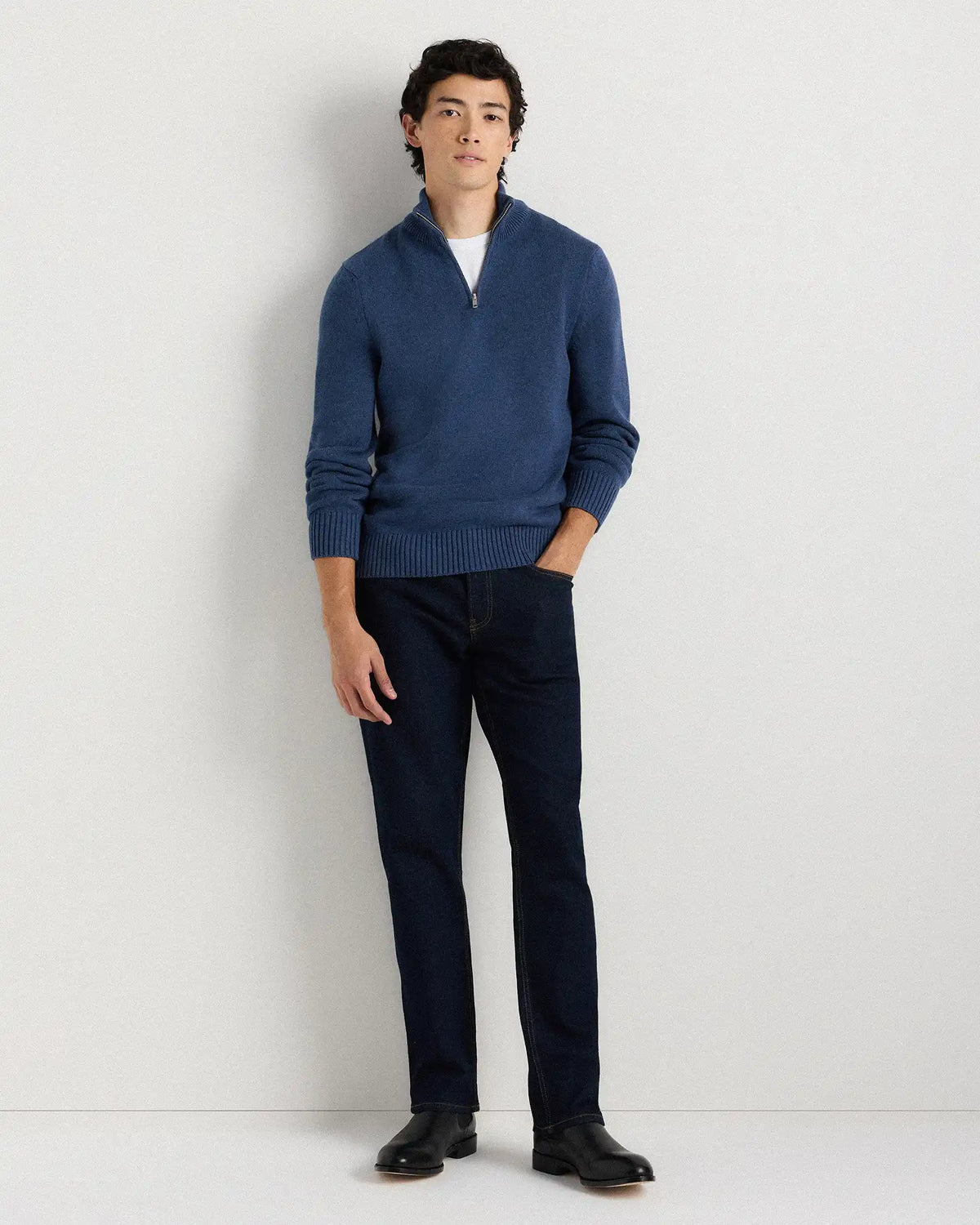 100% Organic Cotton Quarter-Zip Sweater