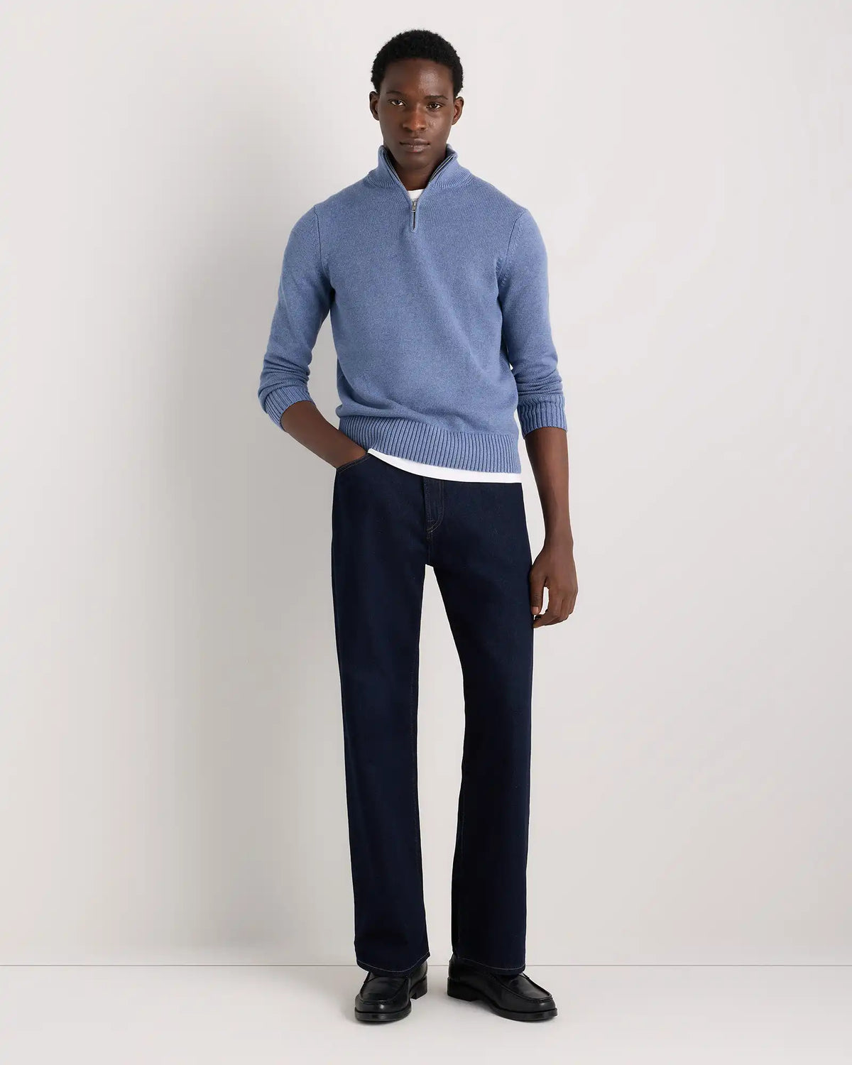 100% Organic Cotton Quarter-Zip Sweater