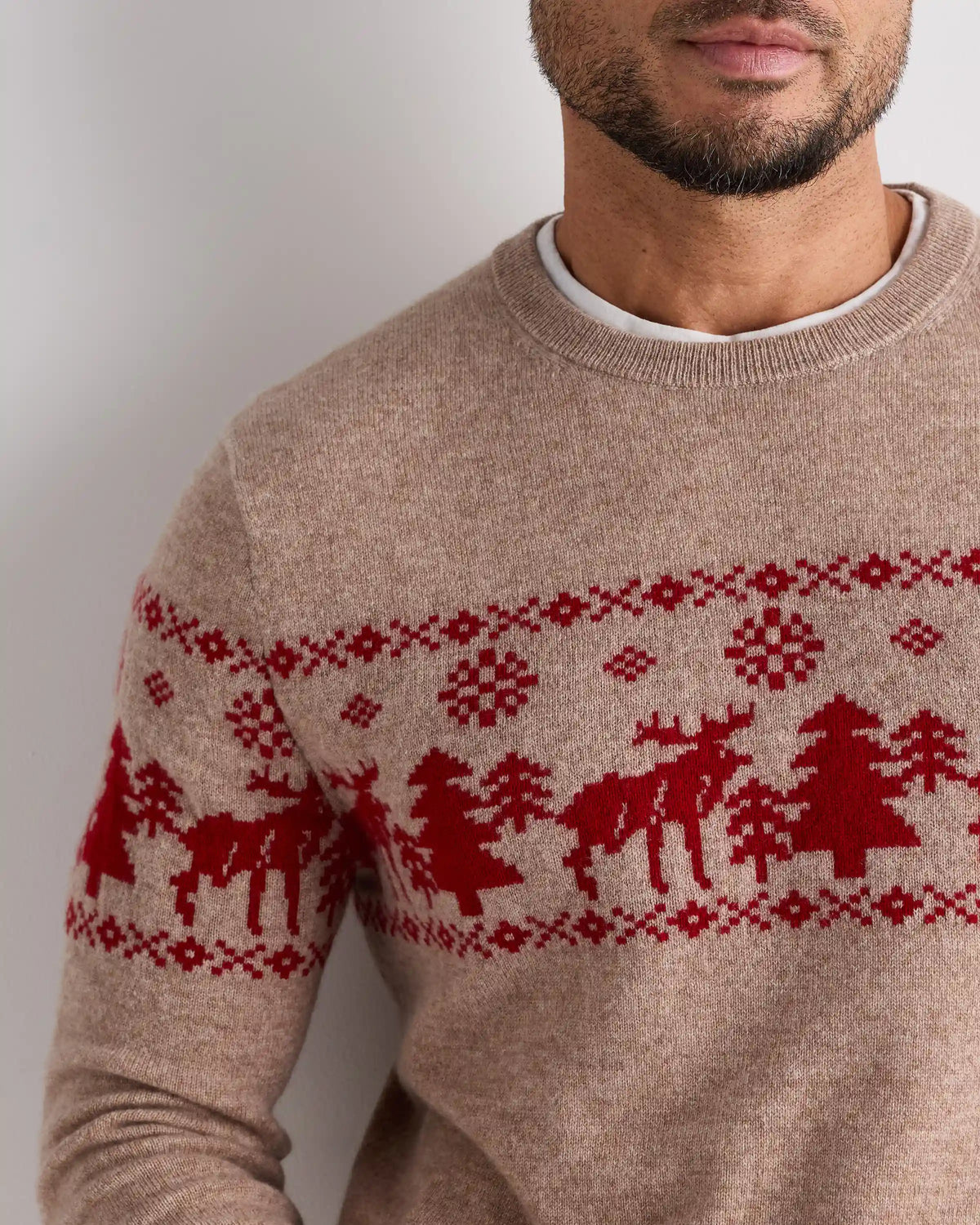 Mongolian Cashmere Fair Isle Christmas Sweater