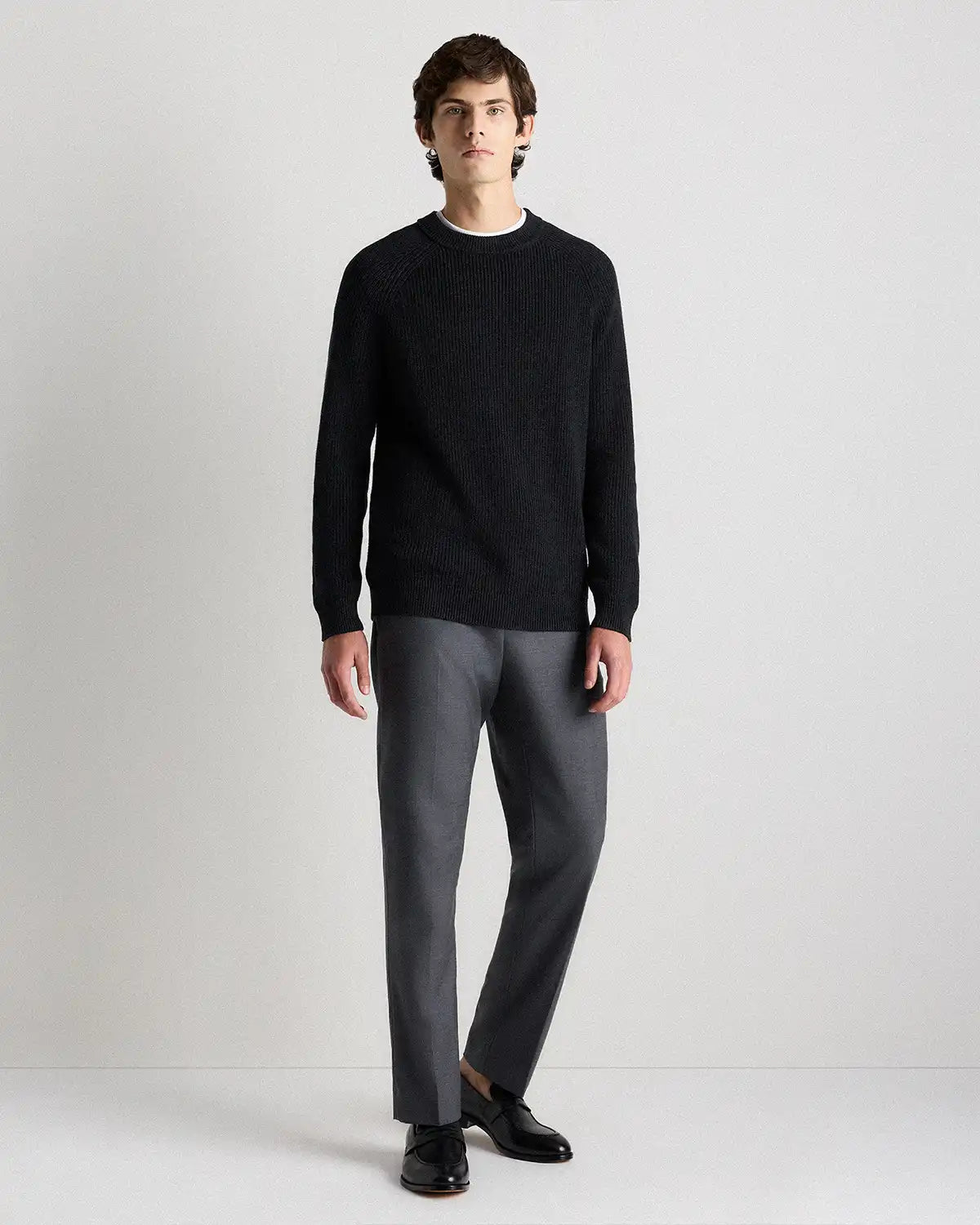 100% Organic Cotton Ribbed Crewneck Sweater