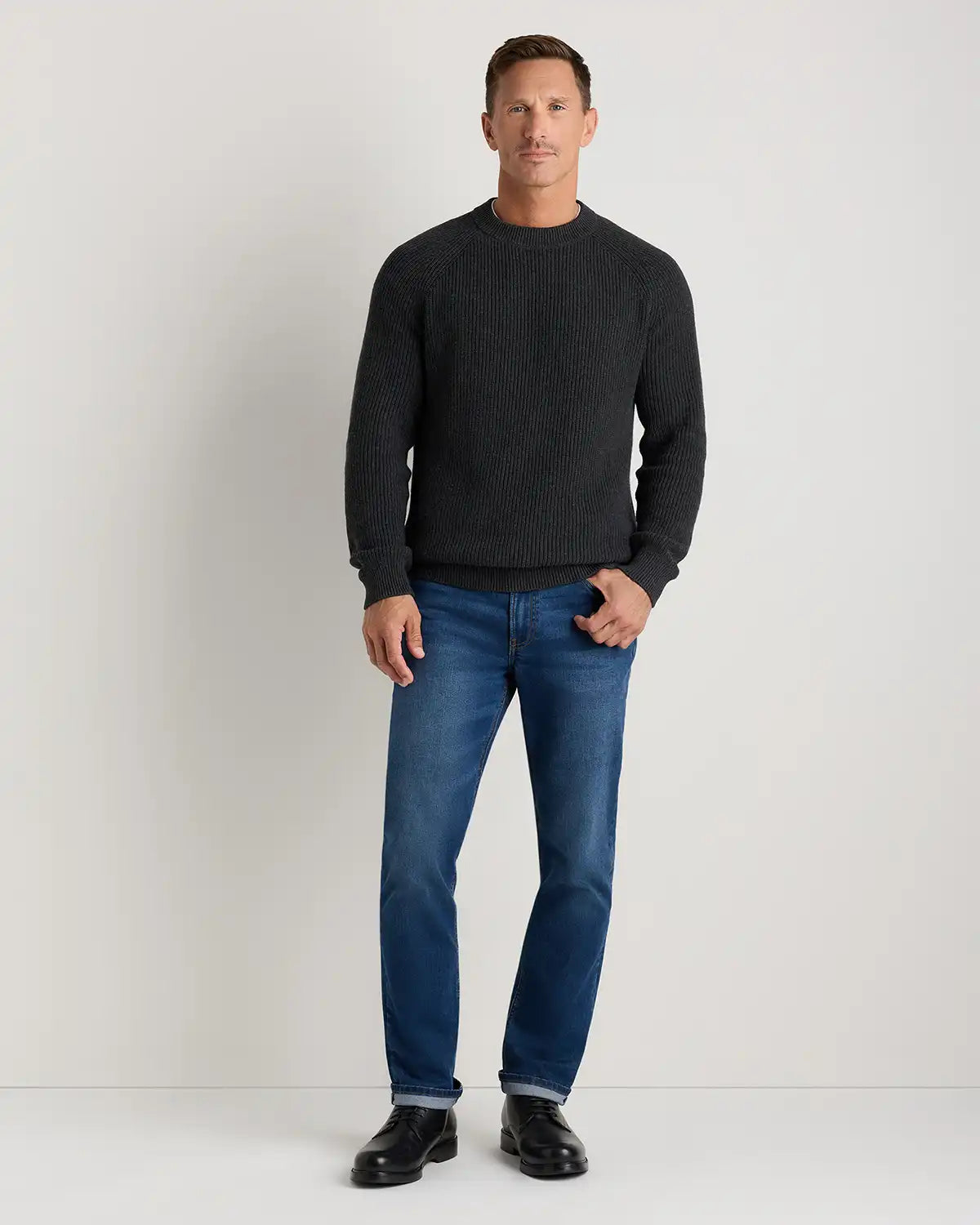 100% Organic Cotton Ribbed Crewneck Sweater