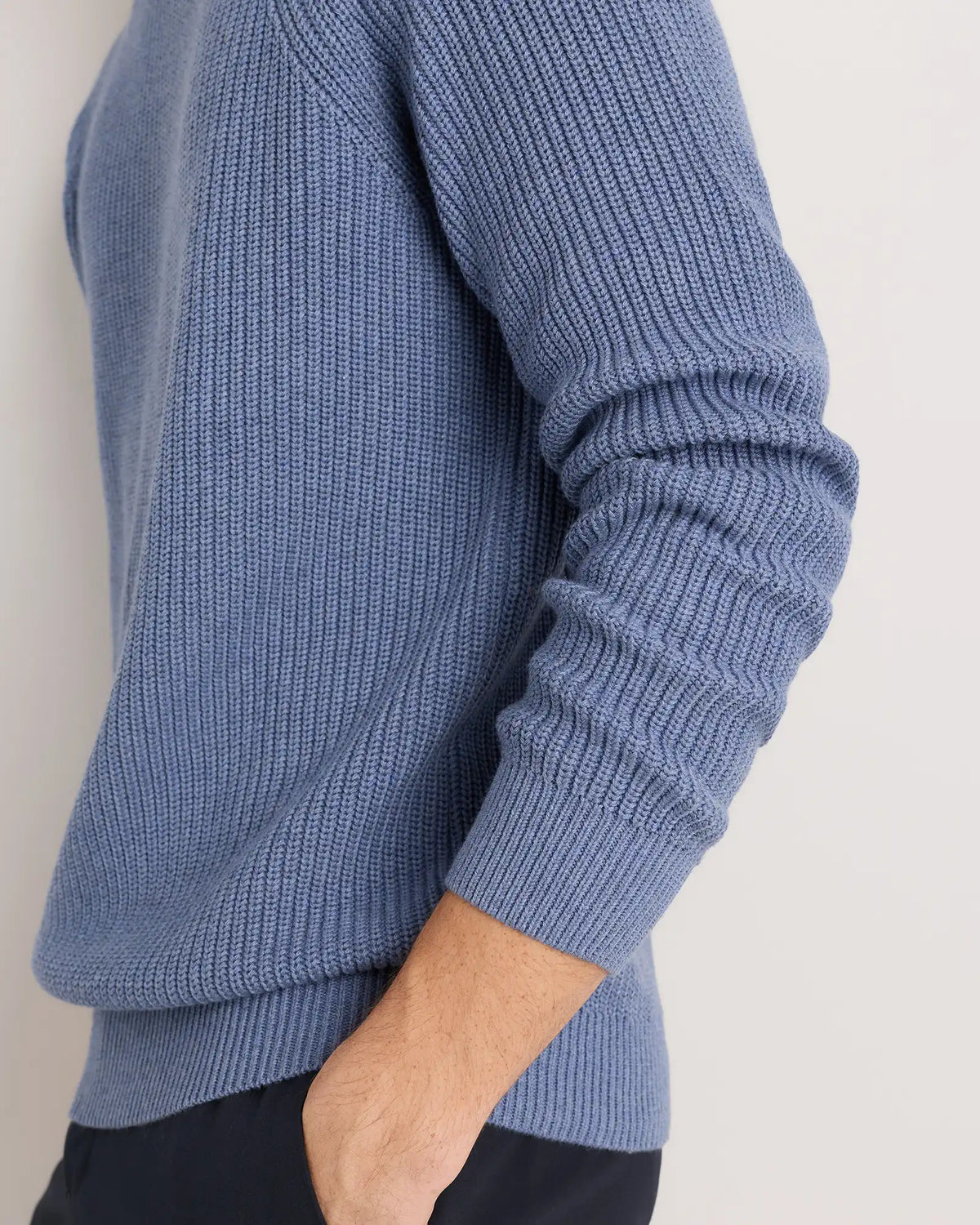 100% Organic Cotton Ribbed Crewneck Sweater