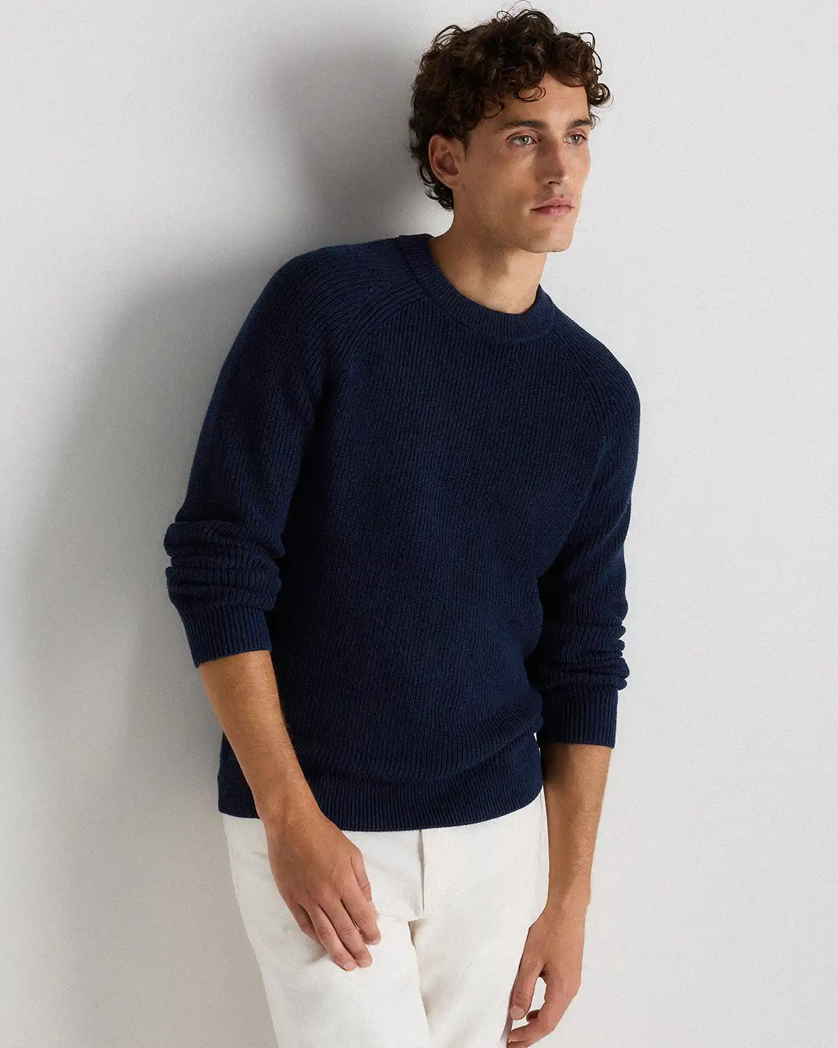 100% Organic Cotton Ribbed Crewneck Sweater