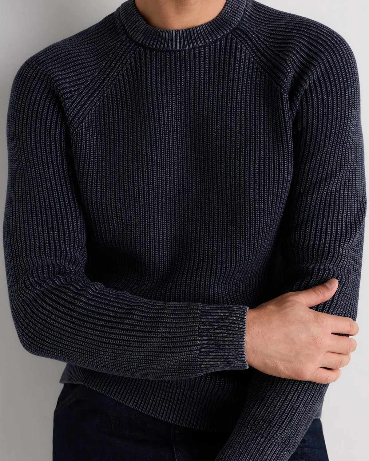100% Organic Cotton Ribbed Crewneck Sweater