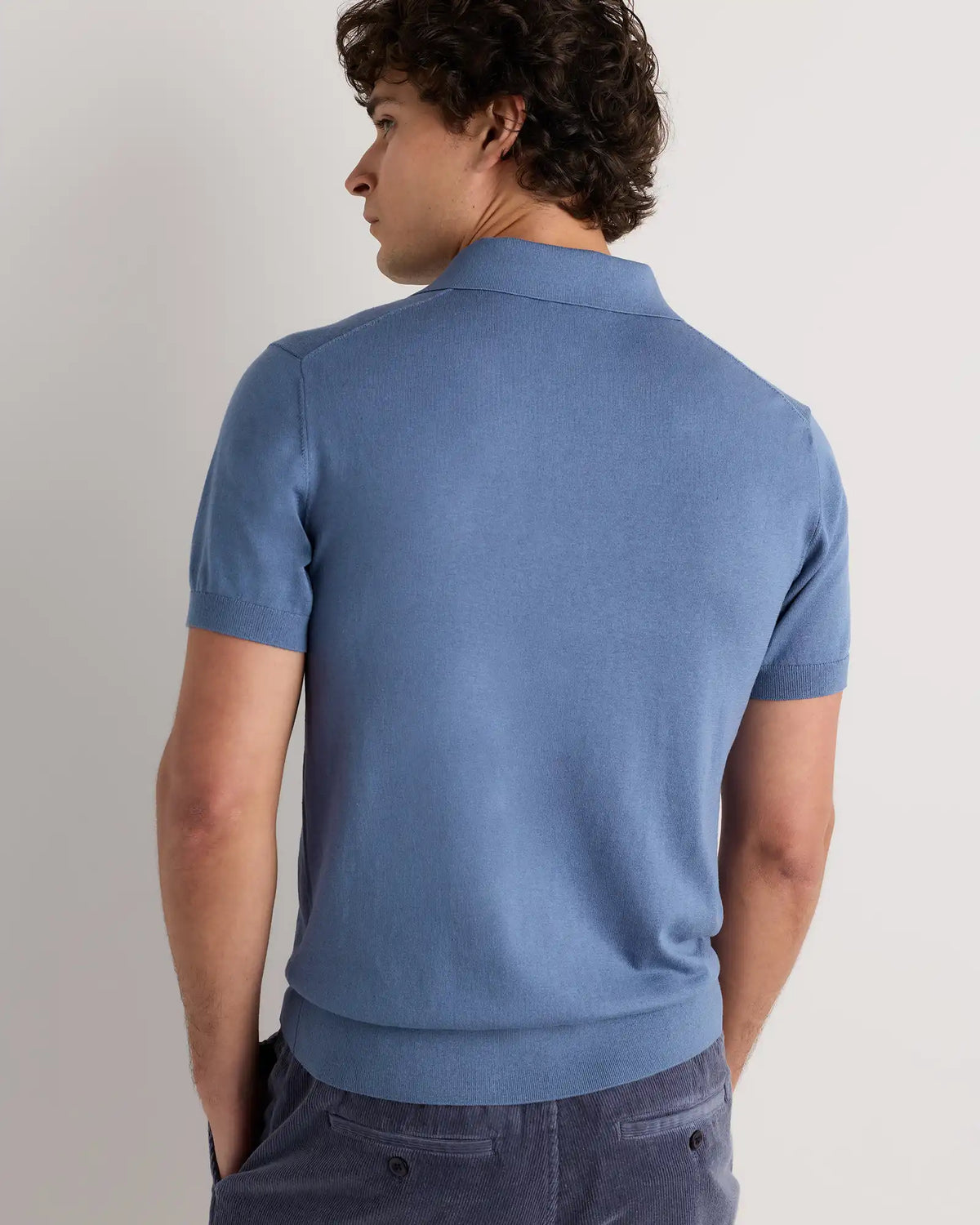 Cotton-Silk Johnny Collar Polo