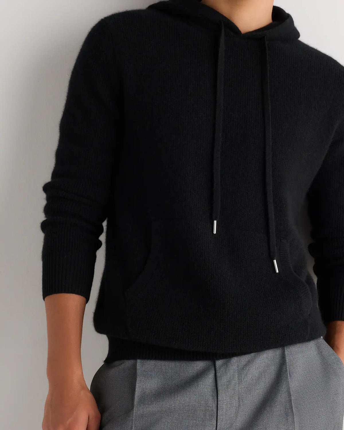 100% Mongolian Cashmere Waffle Hoodie