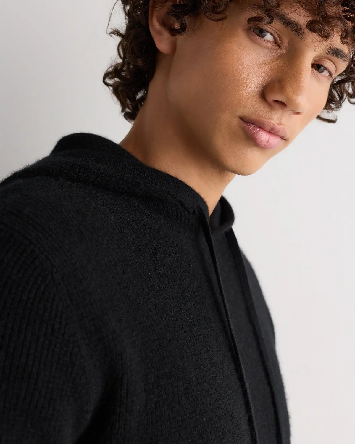 100% Mongolian Cashmere Waffle Hoodie