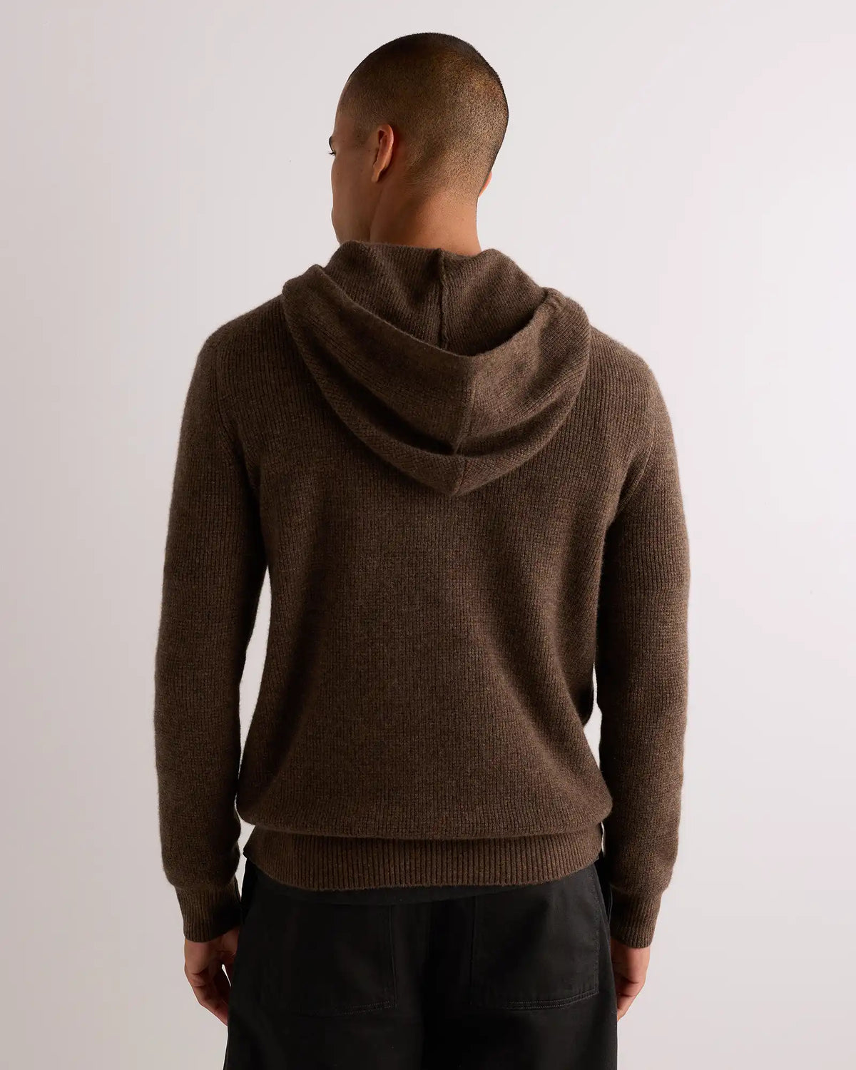 100% Mongolian Cashmere Waffle Hoodie