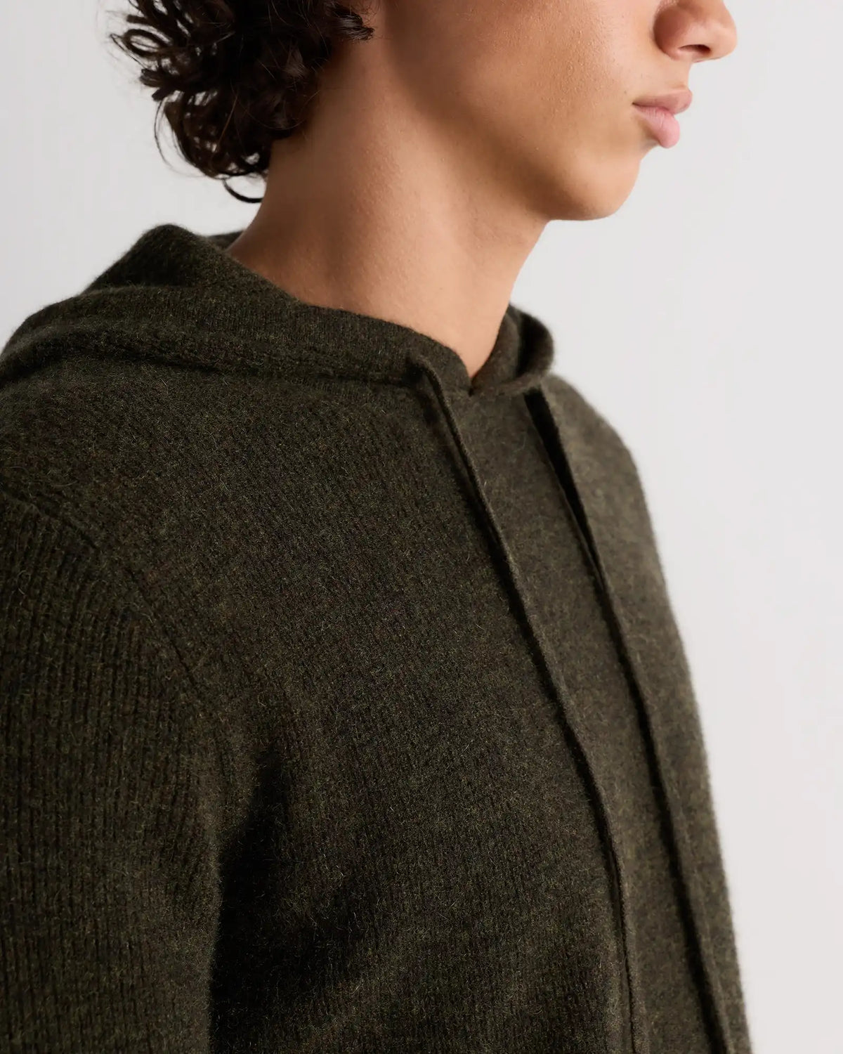 100% Mongolian Cashmere Waffle Hoodie