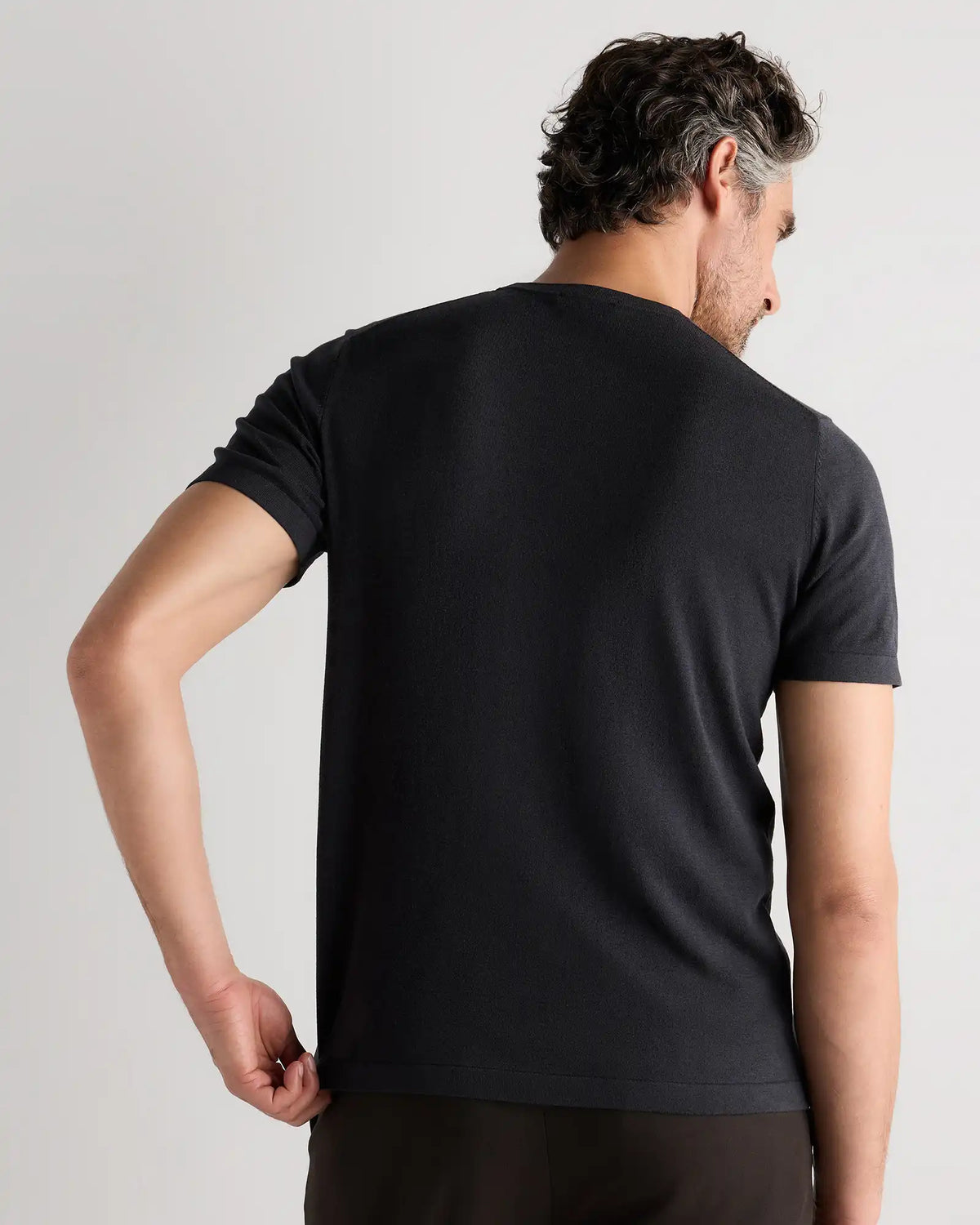Cotton-Silk Short Sleeve Crewneck Sweater