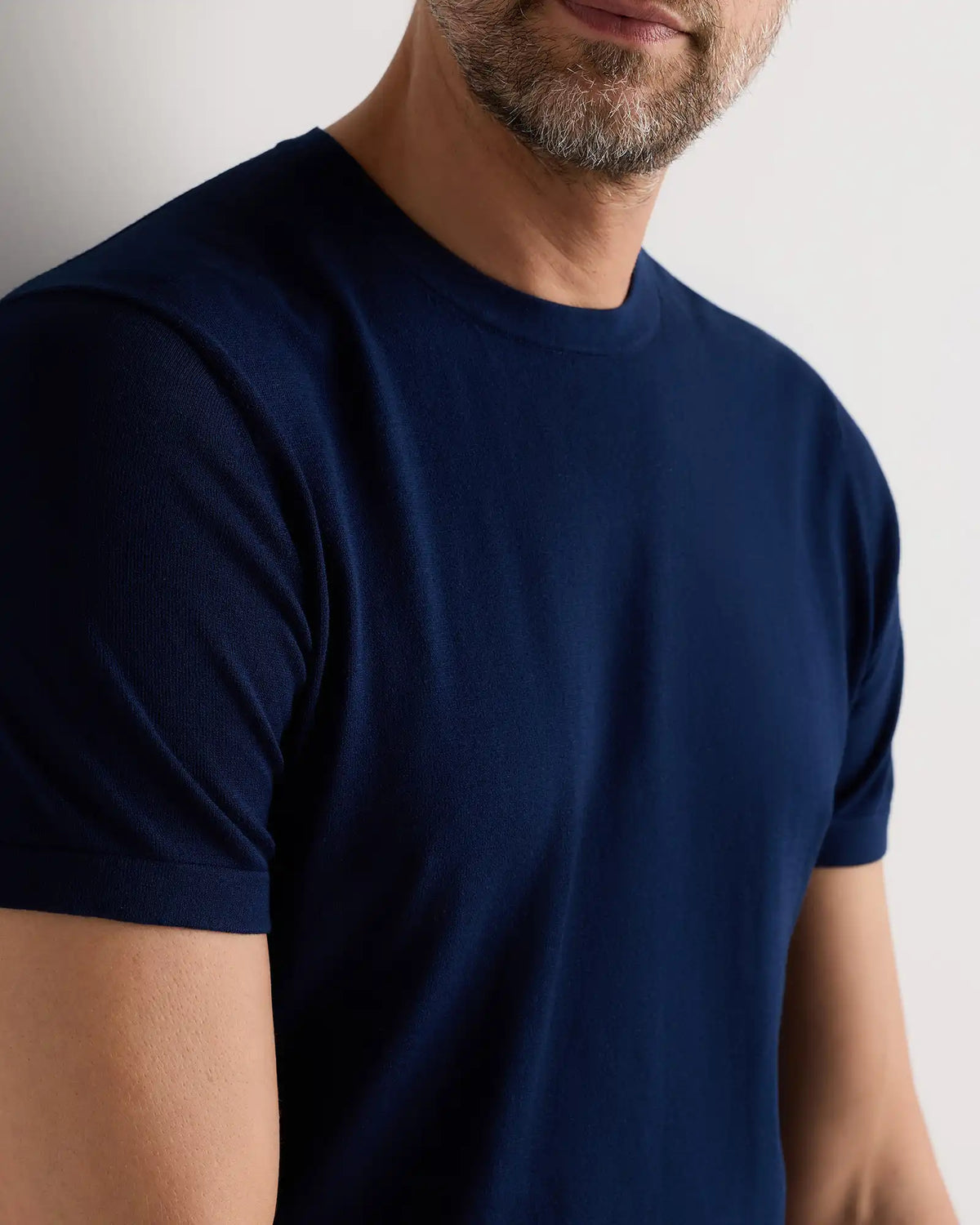 Cotton-Silk Short Sleeve Crewneck Sweater